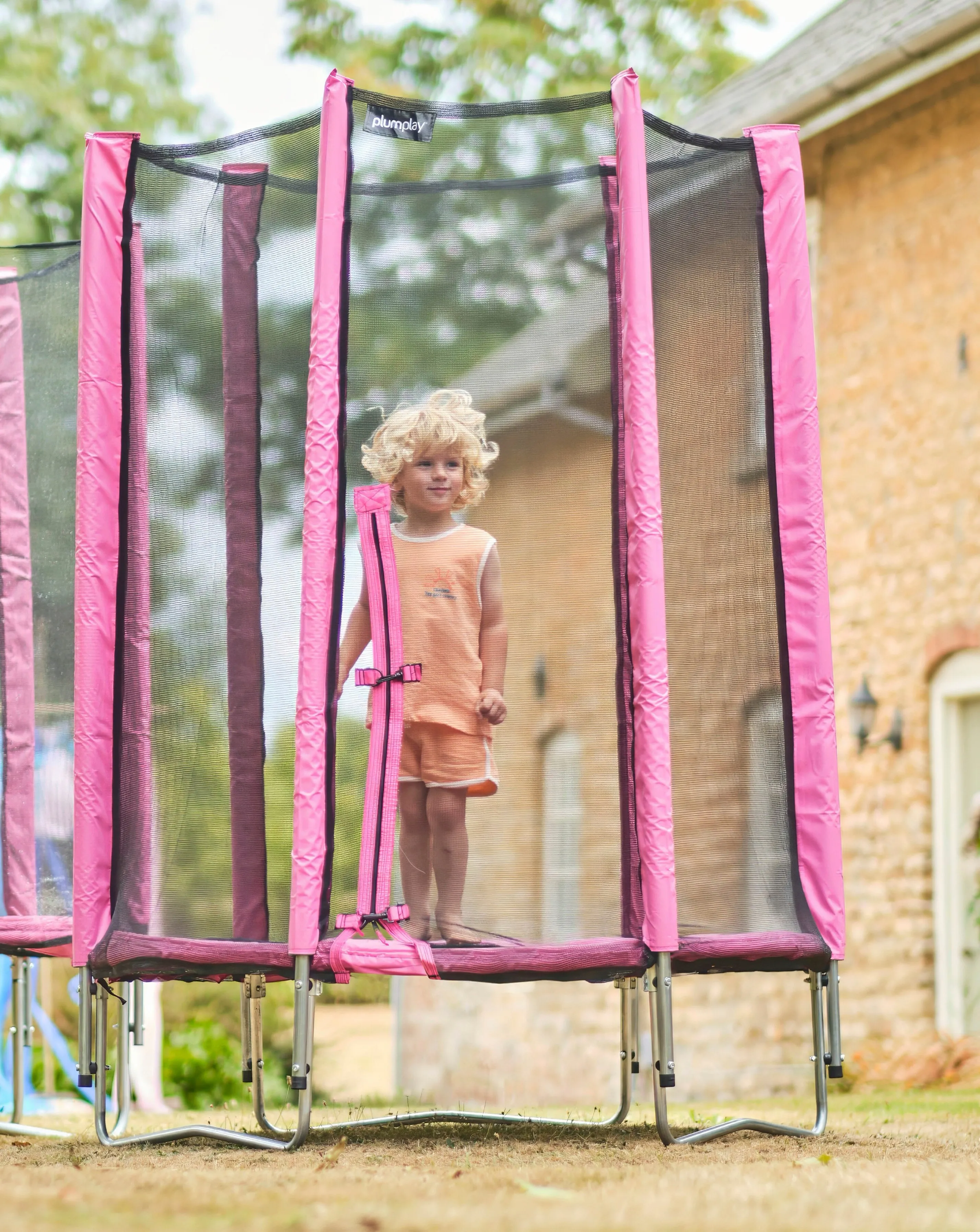 Plum Junior Springsafe 4ft Trampoline & Enclosure - Pink 3 Plum Junior Springsafe 4ft Trampoline & Enclosure - Pink