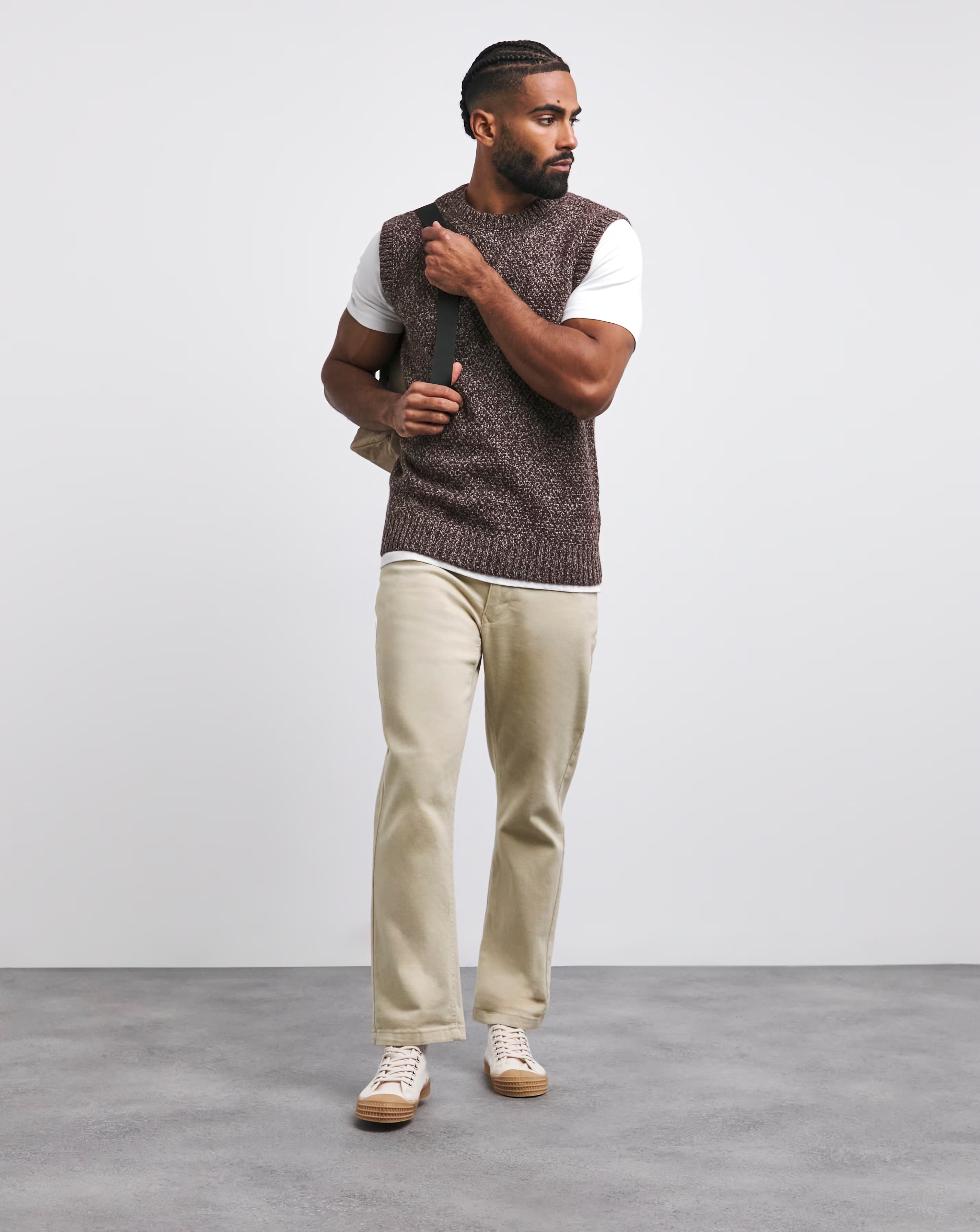 Brown Twisted Yarn Vest 4 Brown Twisted Yarn Vest