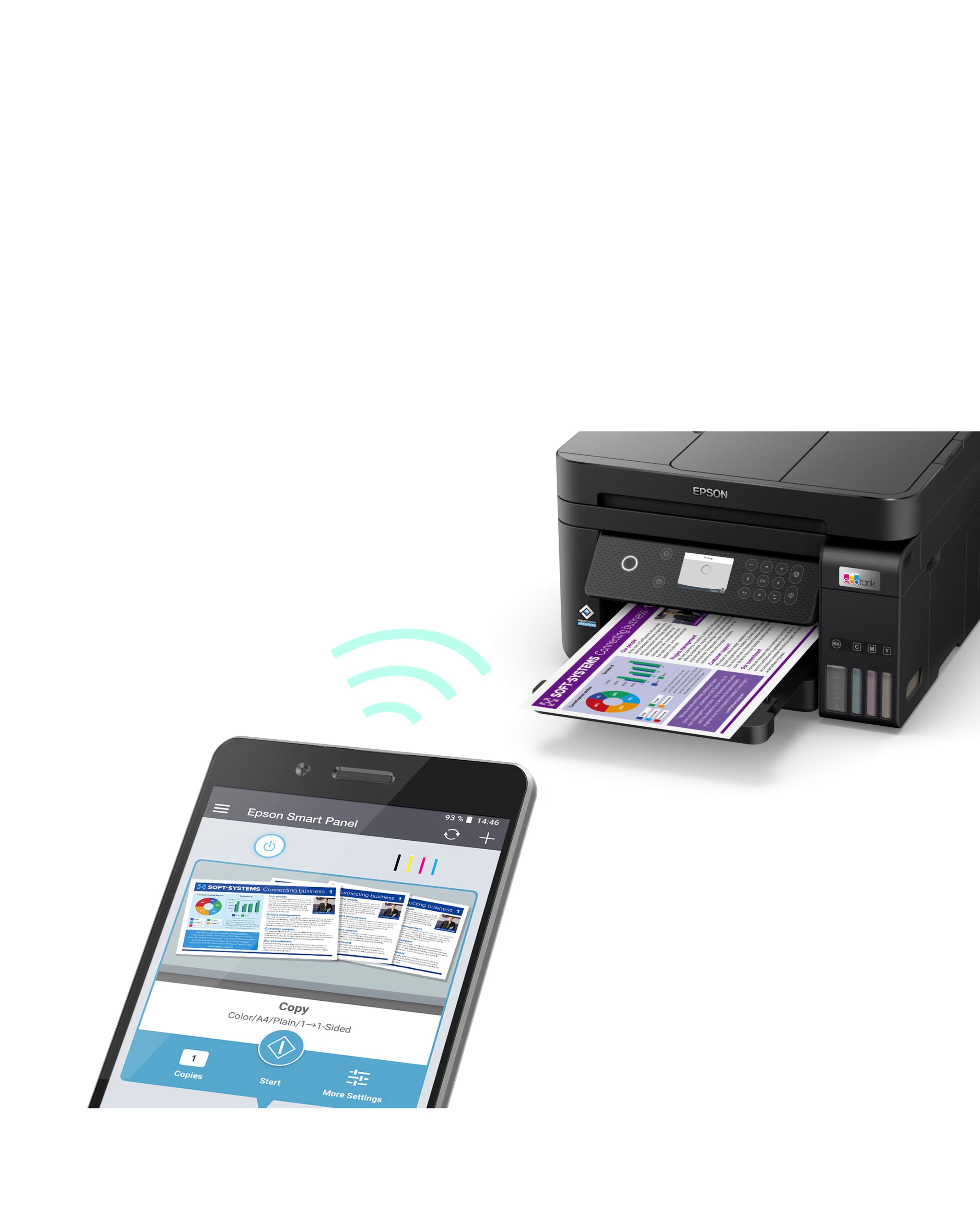 Epson EcoTank ET-3850 A4 Multifunction Wi-Fi Inkjet Printer 3 Epson EcoTank ET-3850 A4 Multifunction Wi-Fi Inkjet Printer