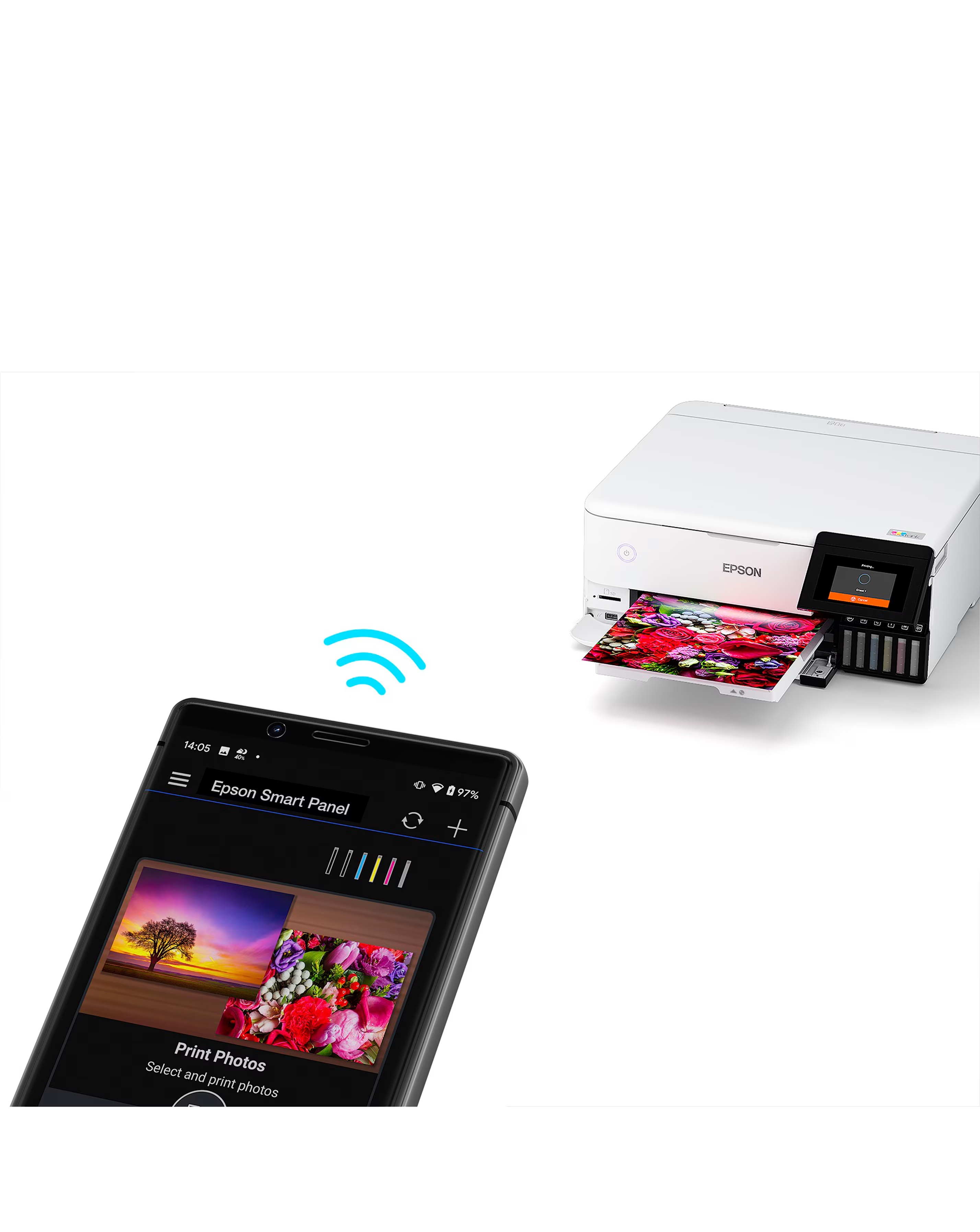 Epson EcoTank ET-8500 A4 Multifunction Wi-Fi Inkjet Printer 8 Epson EcoTank ET-8500 A4 Multifunction Wi-Fi Inkjet Printer