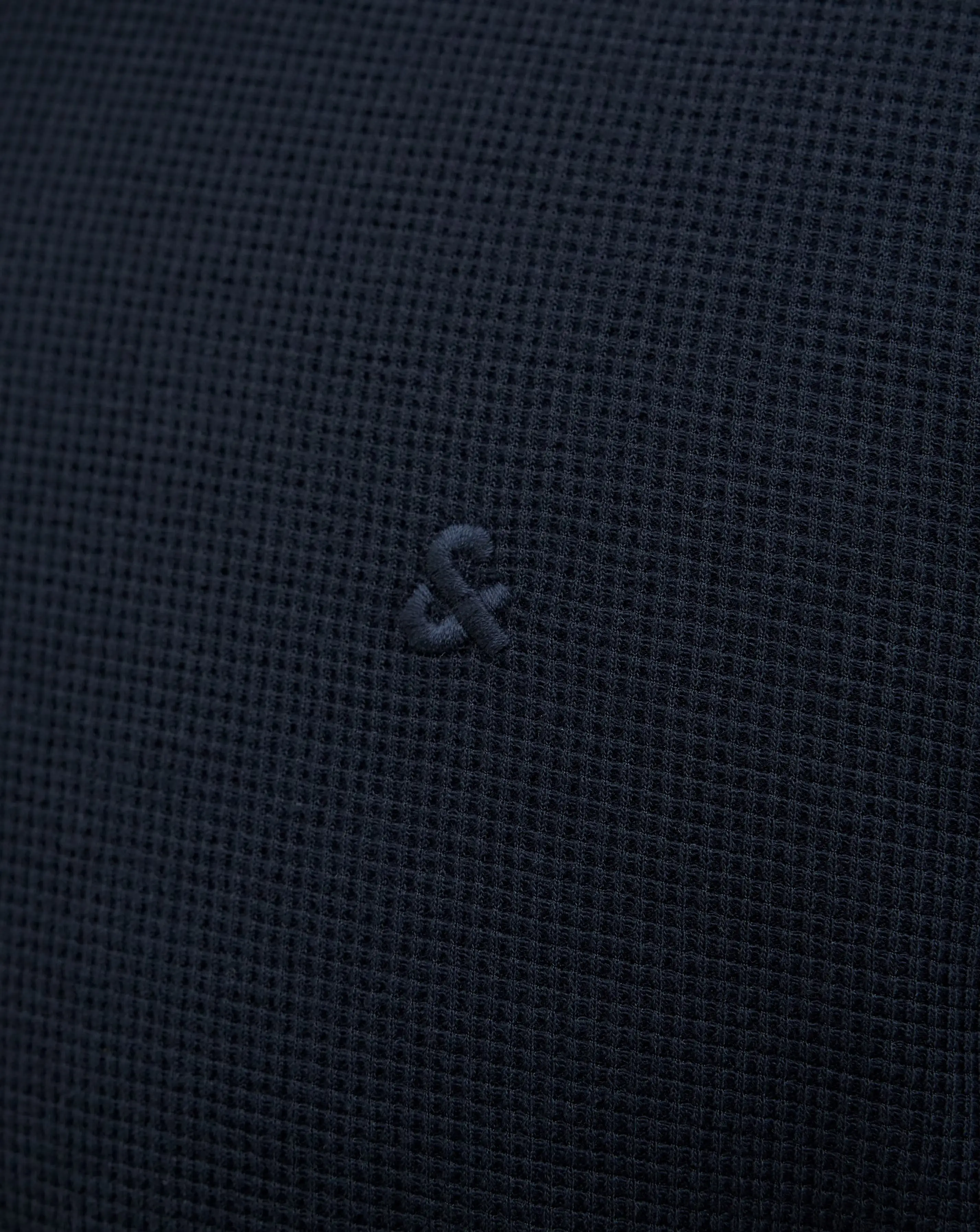 Jack & Jones Austin 1/4 Zip Waffle Polo - Navy 6 Jack & Jones Austin 1/4 Zip Waffle Polo - Navy