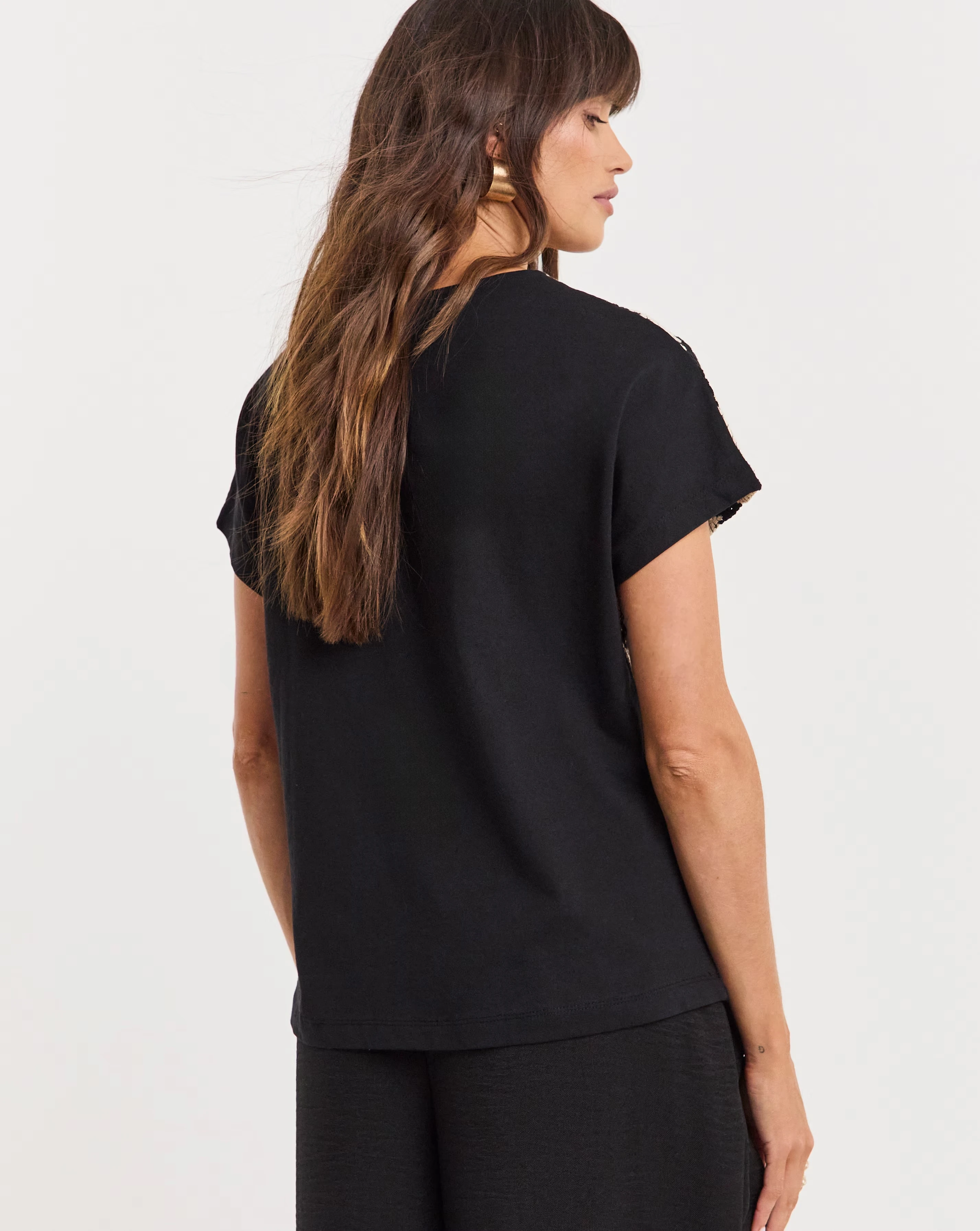 Pure Cotton Mono Open Stitch T-Shirt 4 Pure Cotton Mono Open Stitch T-Shirt