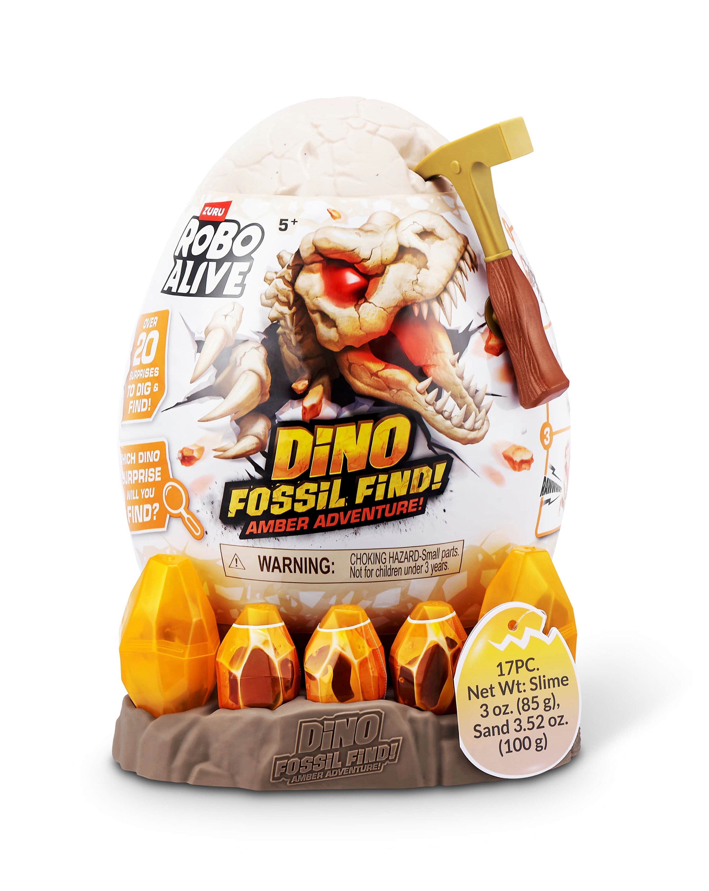 Robo Alive Dino Fossil Find Amber Adventure Mystery Unboxing Egg