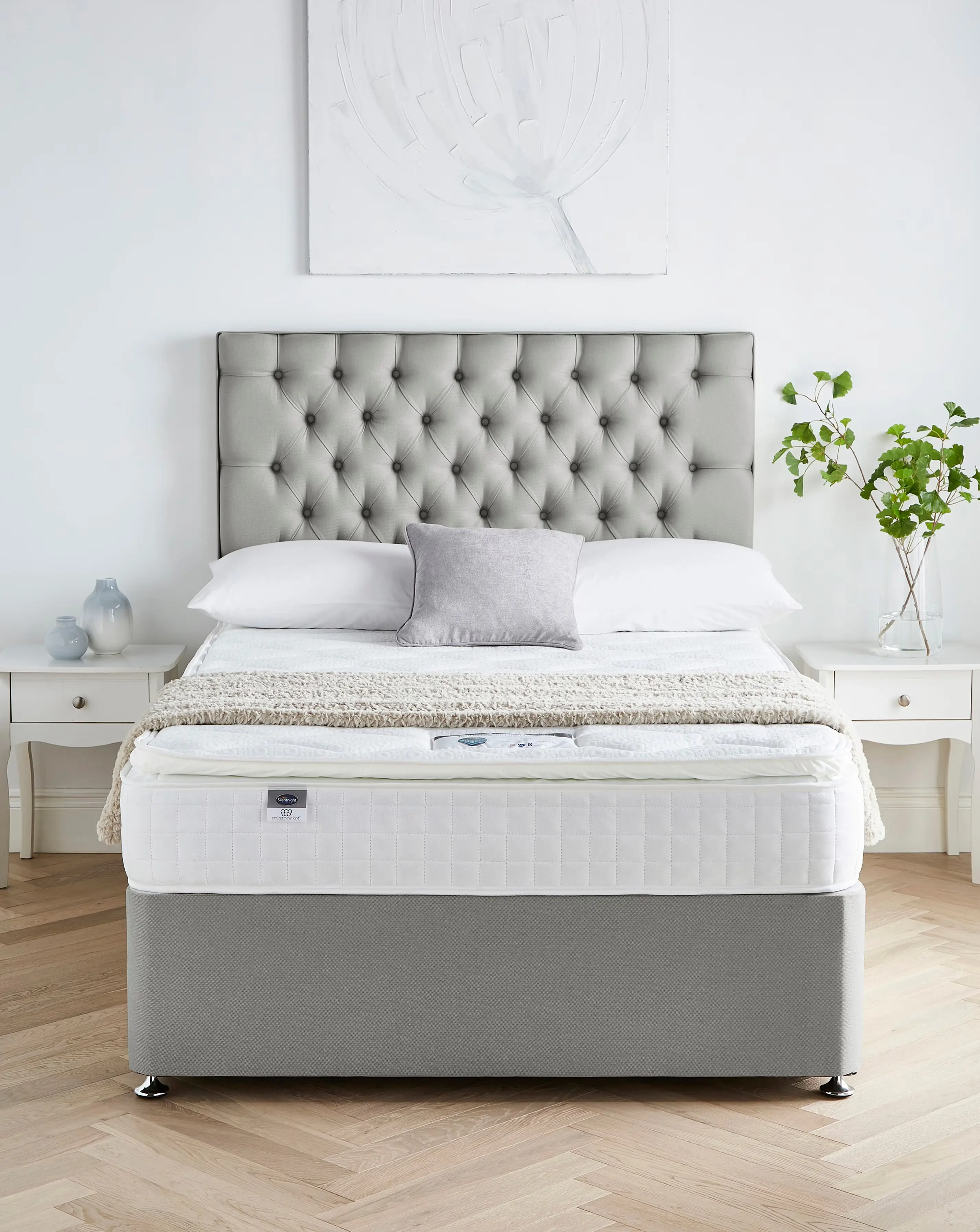 Silentnight 1000 Pocket Pillowtop Memory Divan Set 3 Silentnight 1000 Pocket Pillowtop Memory Divan Set