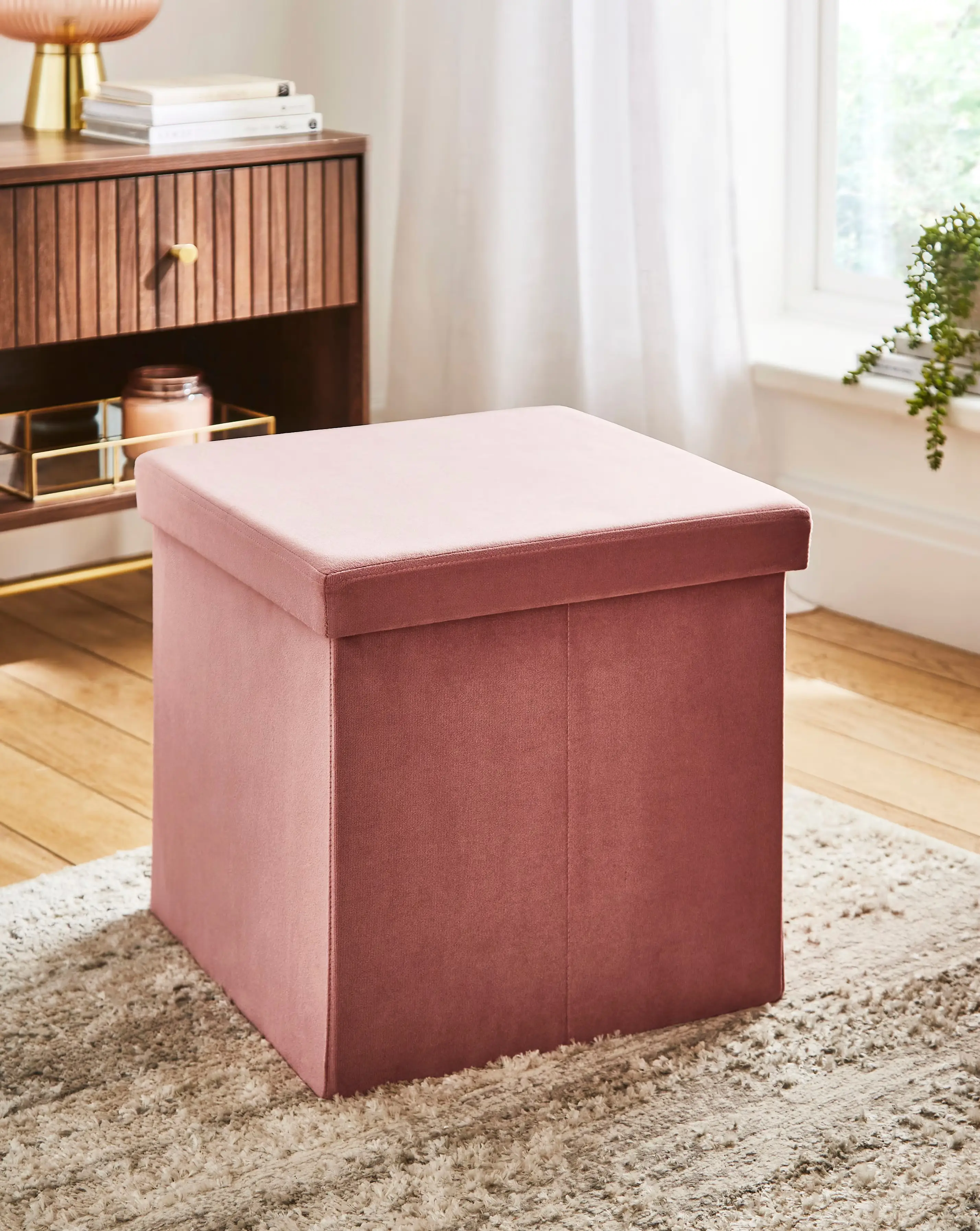 Velvet Foldable Storage Ottoman Cube 5 Velvet Foldable Storage Ottoman Cube