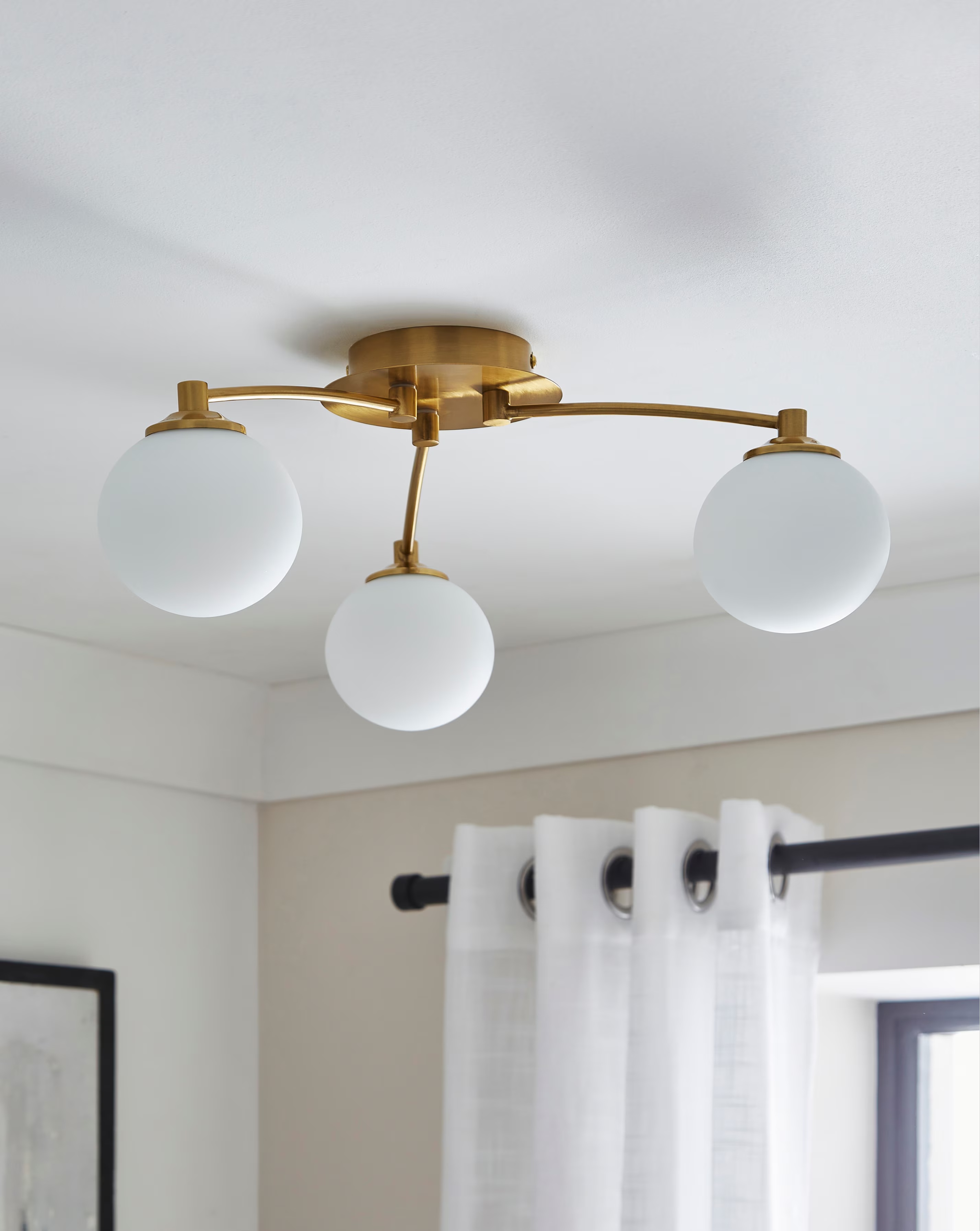 3 Glass Shades Ceiling Light 2 3 Glass Shades Ceiling Light