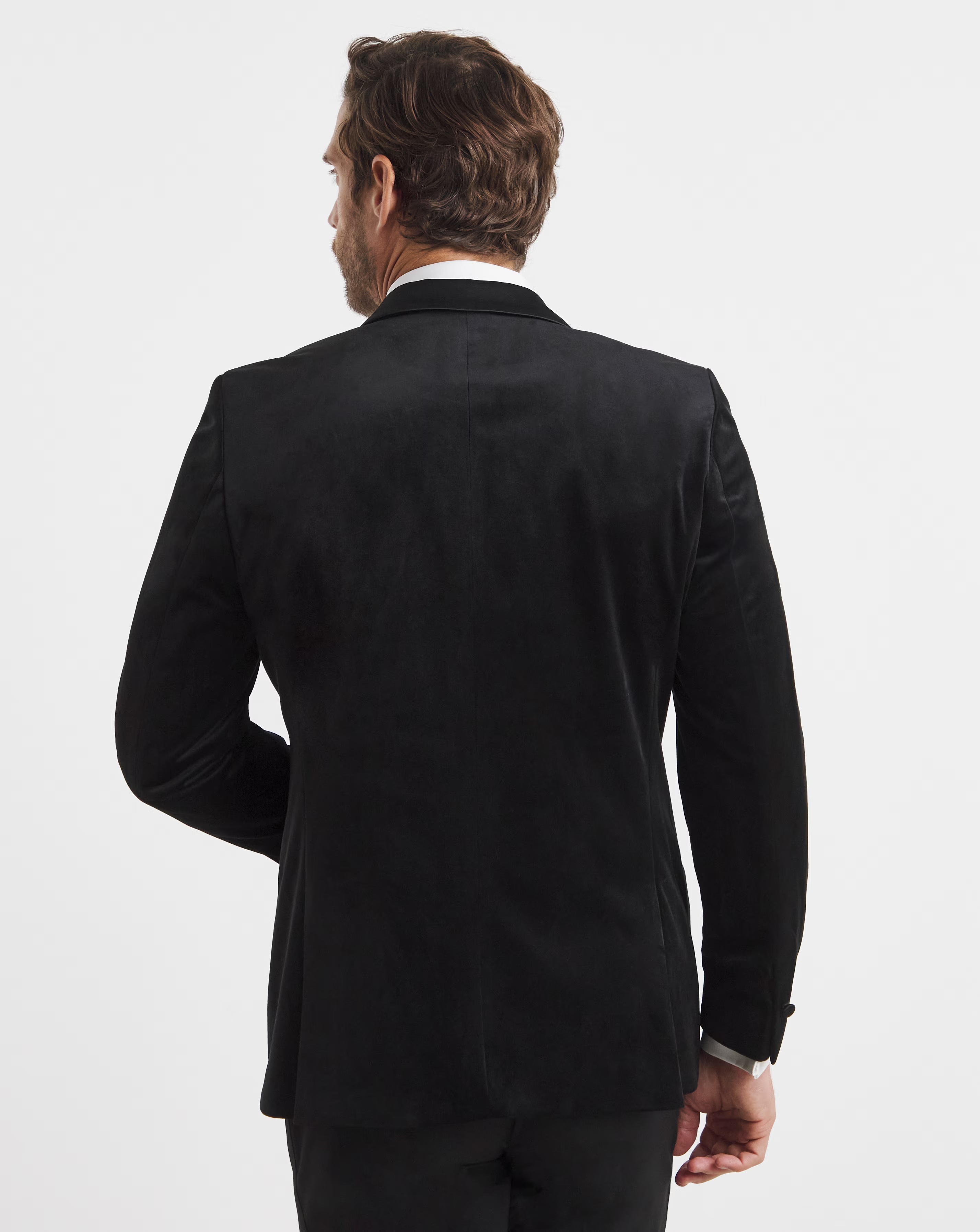 Velvet Satin Lapel Blazer Regular 2 Velvet Satin Lapel Blazer Regular