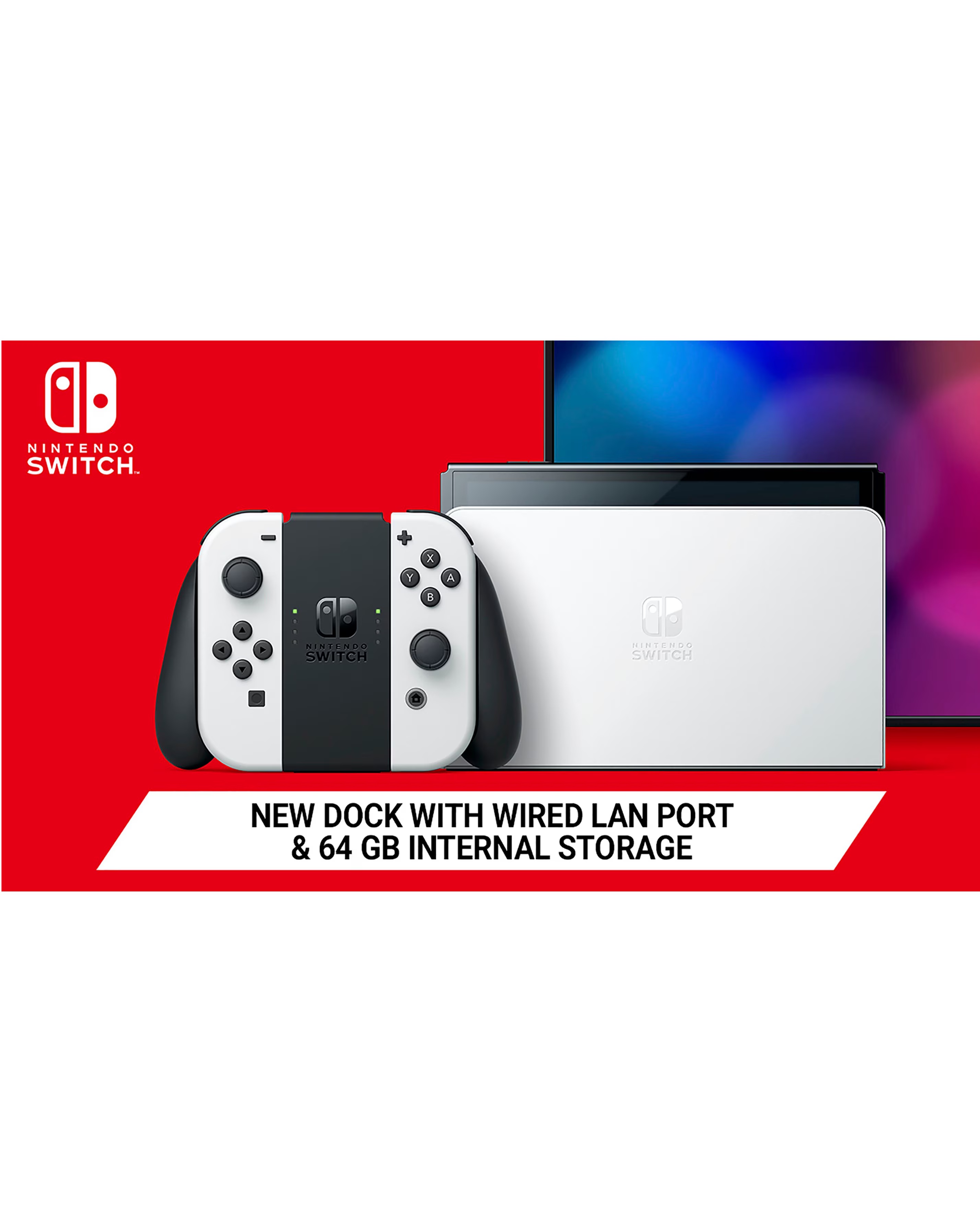 Nintendo Switch OLED Console - White 3 Nintendo Switch OLED Console - White