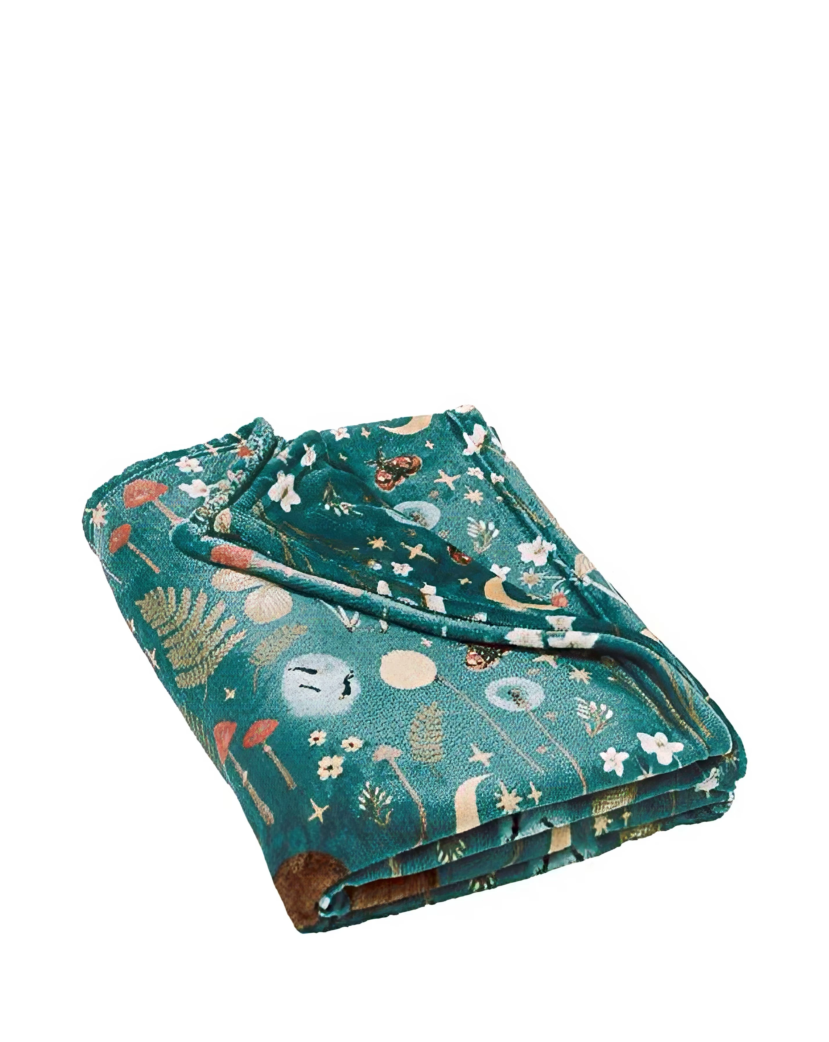 Catherine Lansfield Enchanted Twilight Fleece Throw - Forest Green 4 Catherine Lansfield Enchanted Twilight Fleece Throw - Forest Green
