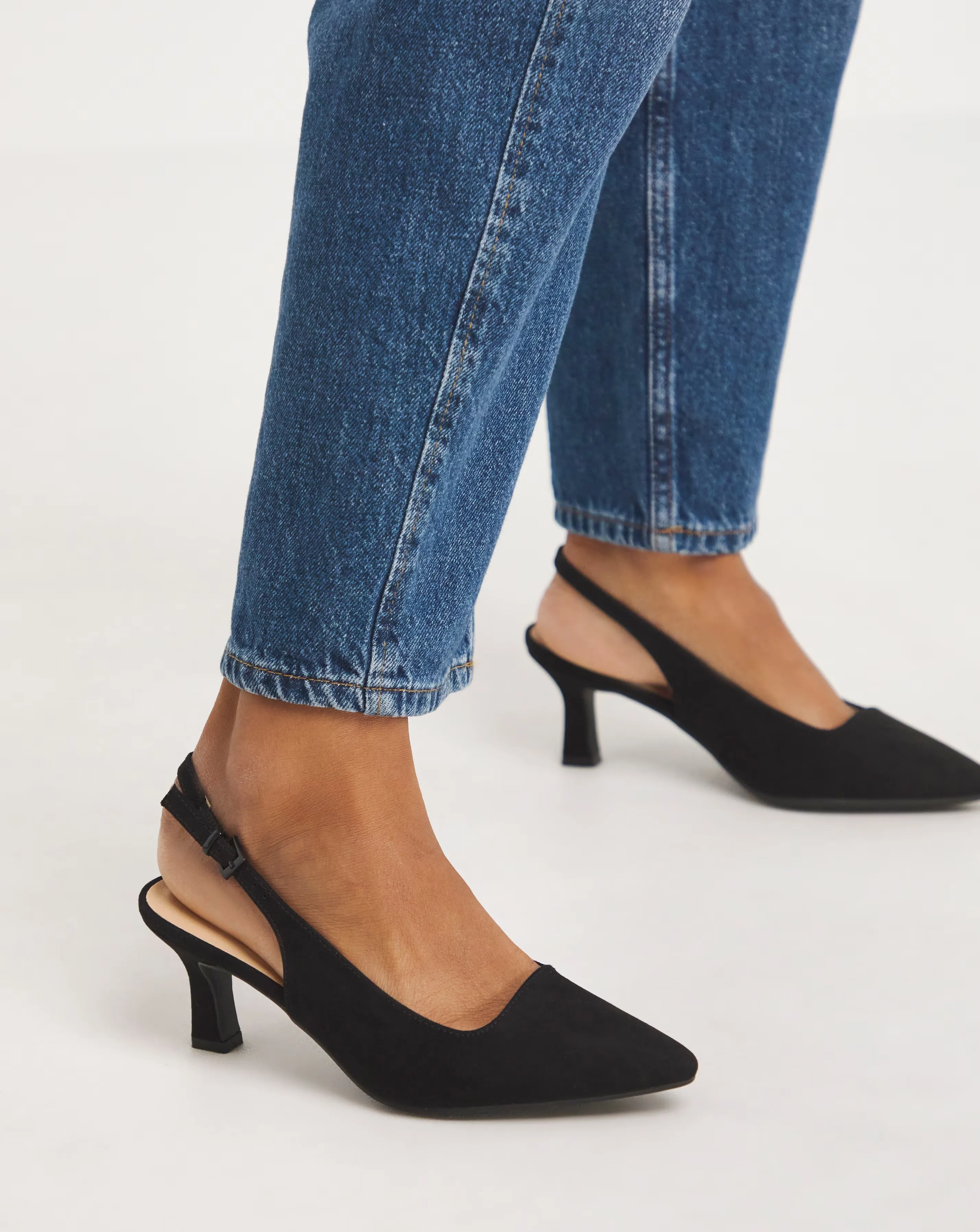 Marina Flexi Sole Kitten Heel Slingback - Wide Fit (E) 1 Marina Flexi Sole Kitten Heel Slingback - Wide Fit (E)