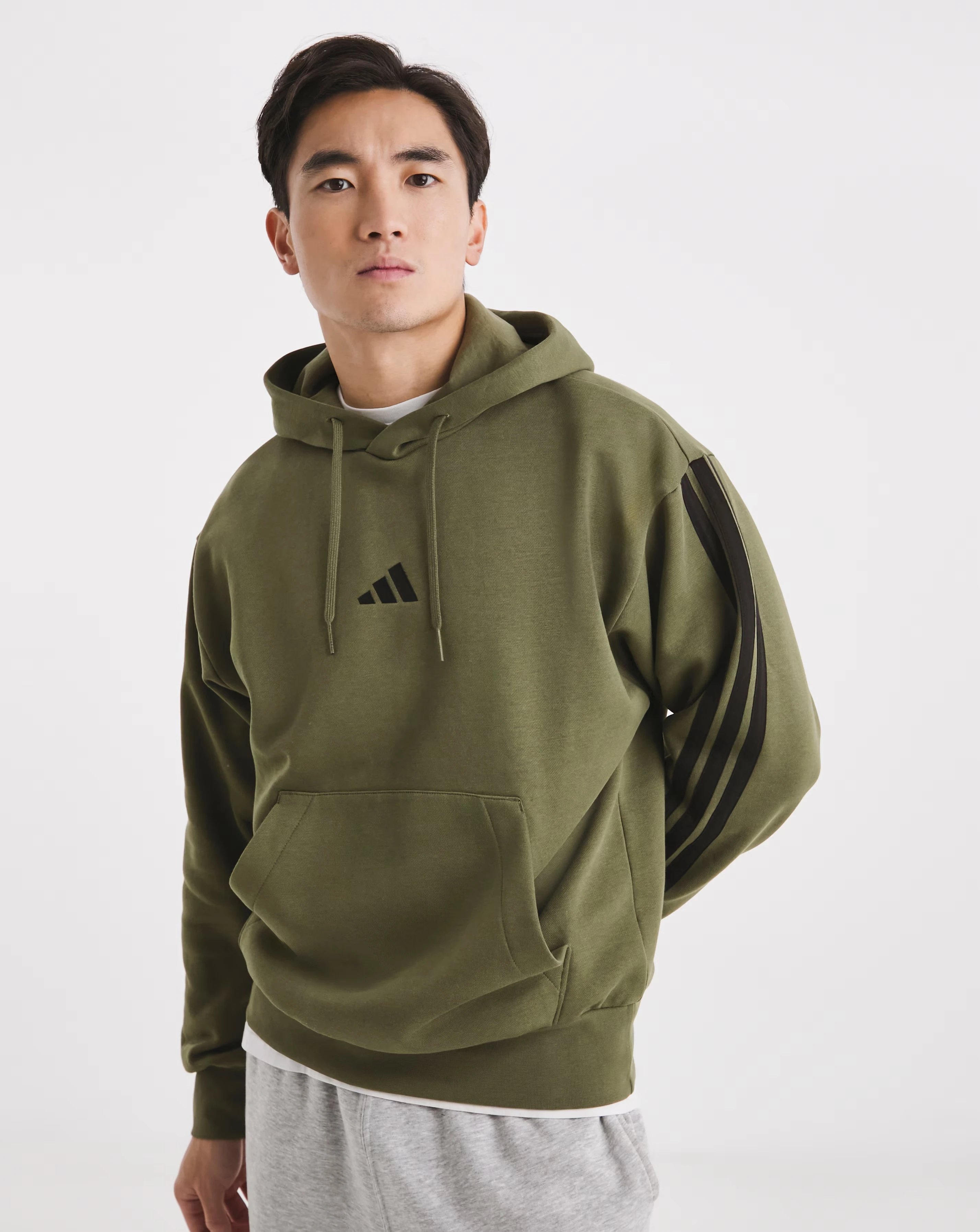 adidas 3 Stripes Fleece Hoodie 1 adidas 3 Stripes Fleece Hoodie