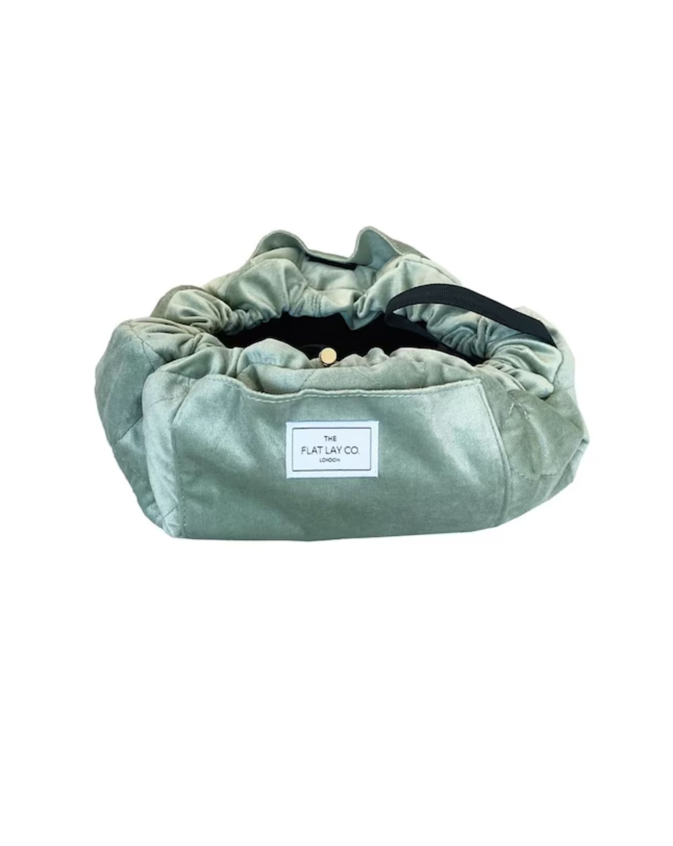 The Flat Lay Co. Drawstring Makeup Bag - Sage Velvet 2 The Flat Lay Co. Drawstring Makeup Bag - Sage Velvet