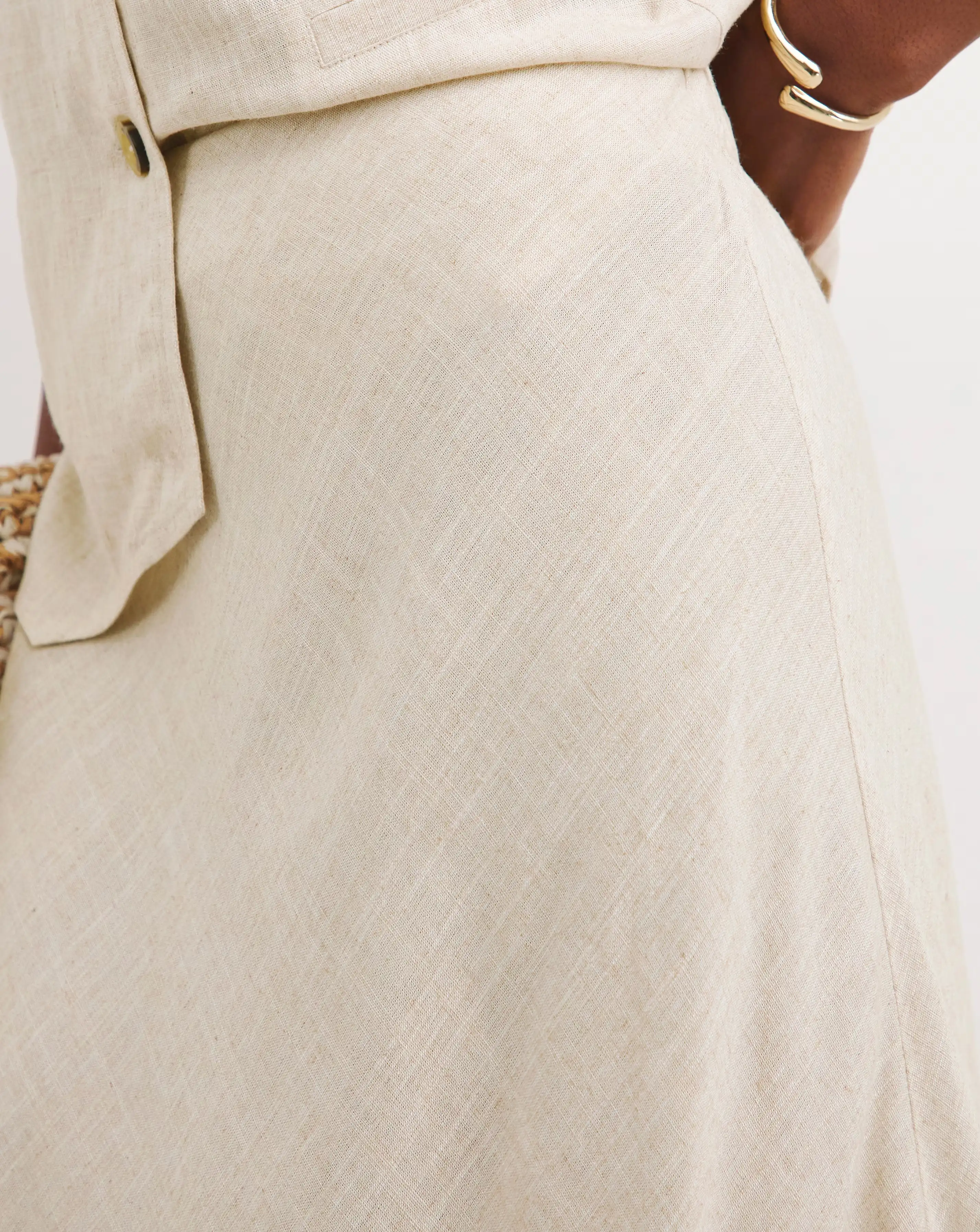 Sand Linen Mix Bias Cut Maxi Skirt 2 Sand Linen Mix Bias Cut Maxi Skirt