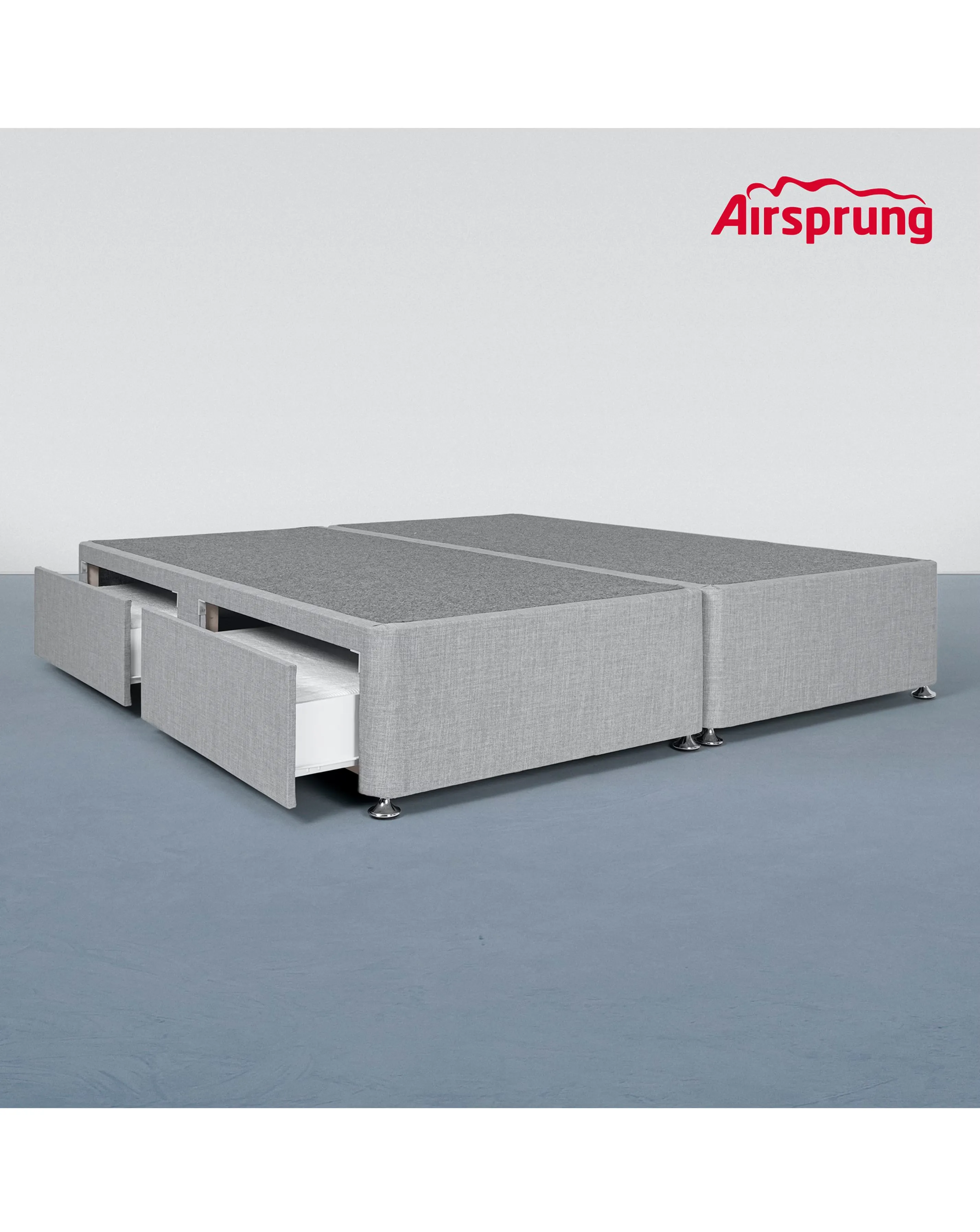 Airsprung Fabric Divan Base with 4 Drawers 6 Airsprung Fabric Divan Base with 4 Drawers