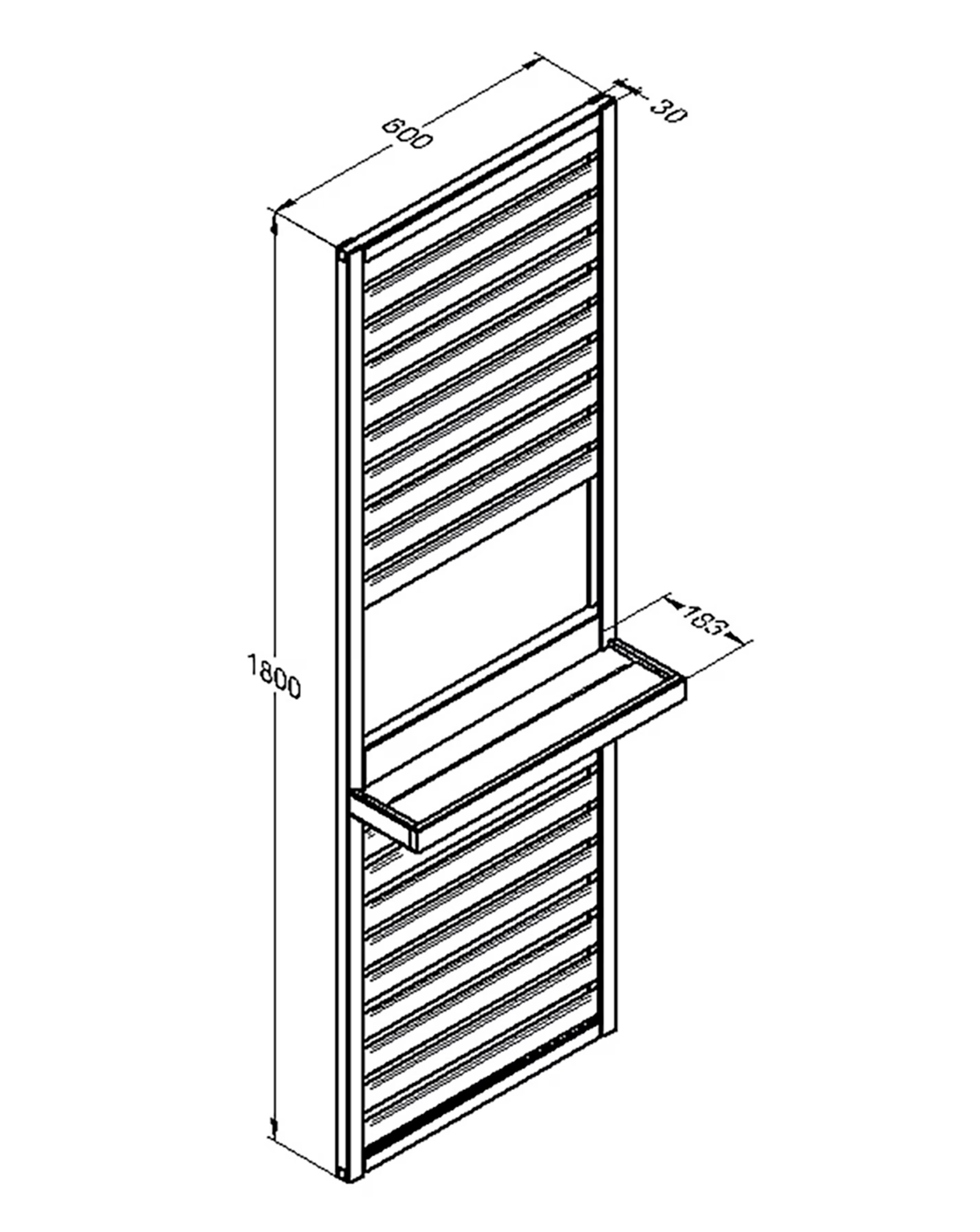 Forest Slatted Wall Planter 1 Shelf 9 Forest Slatted Wall Planter 1 Shelf
