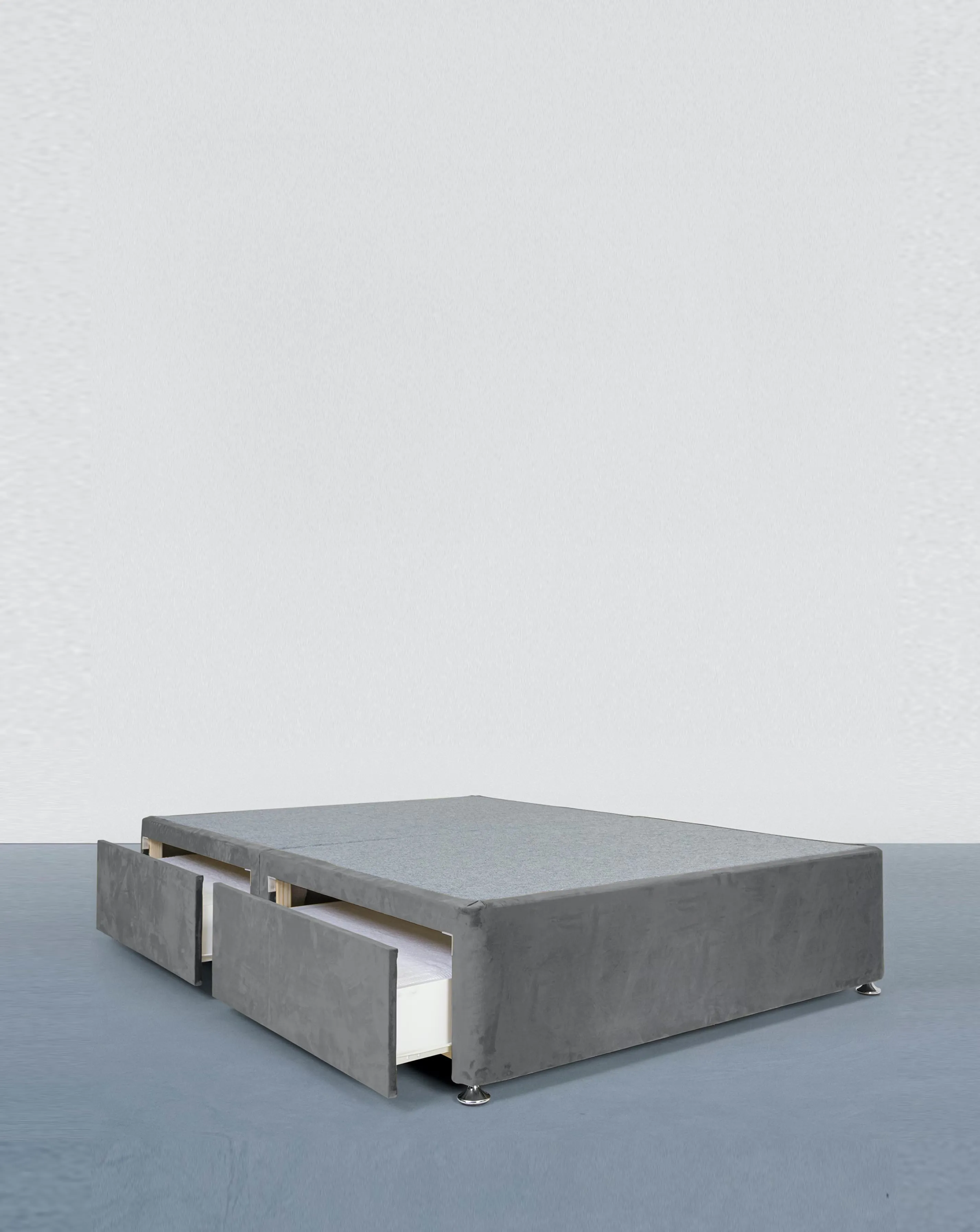 Airsprung Velvet Divan Base with 4 Drawers