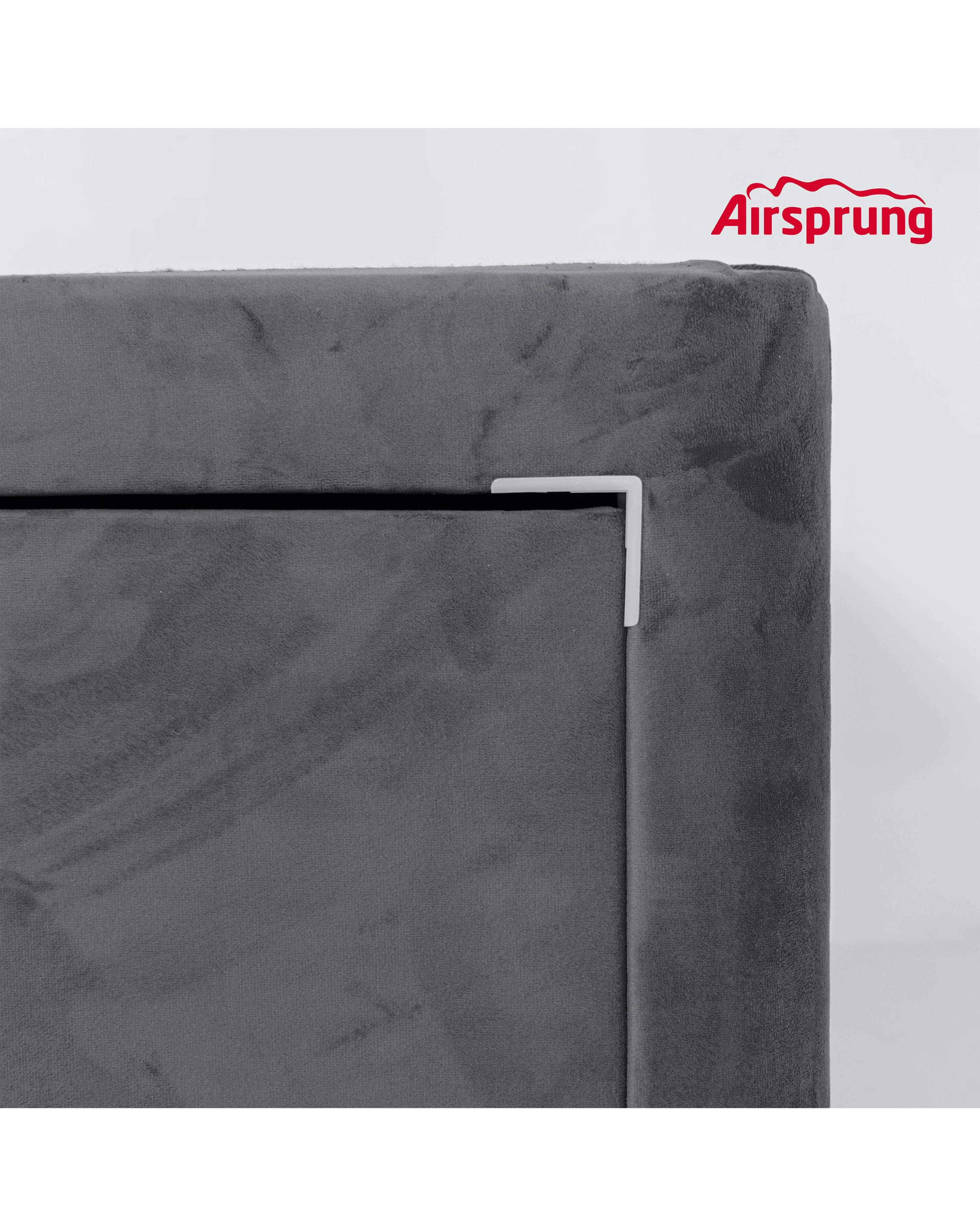 Airsprung Velvet Divan Base with 4 Drawers 3 Airsprung Velvet Divan Base with 4 Drawers