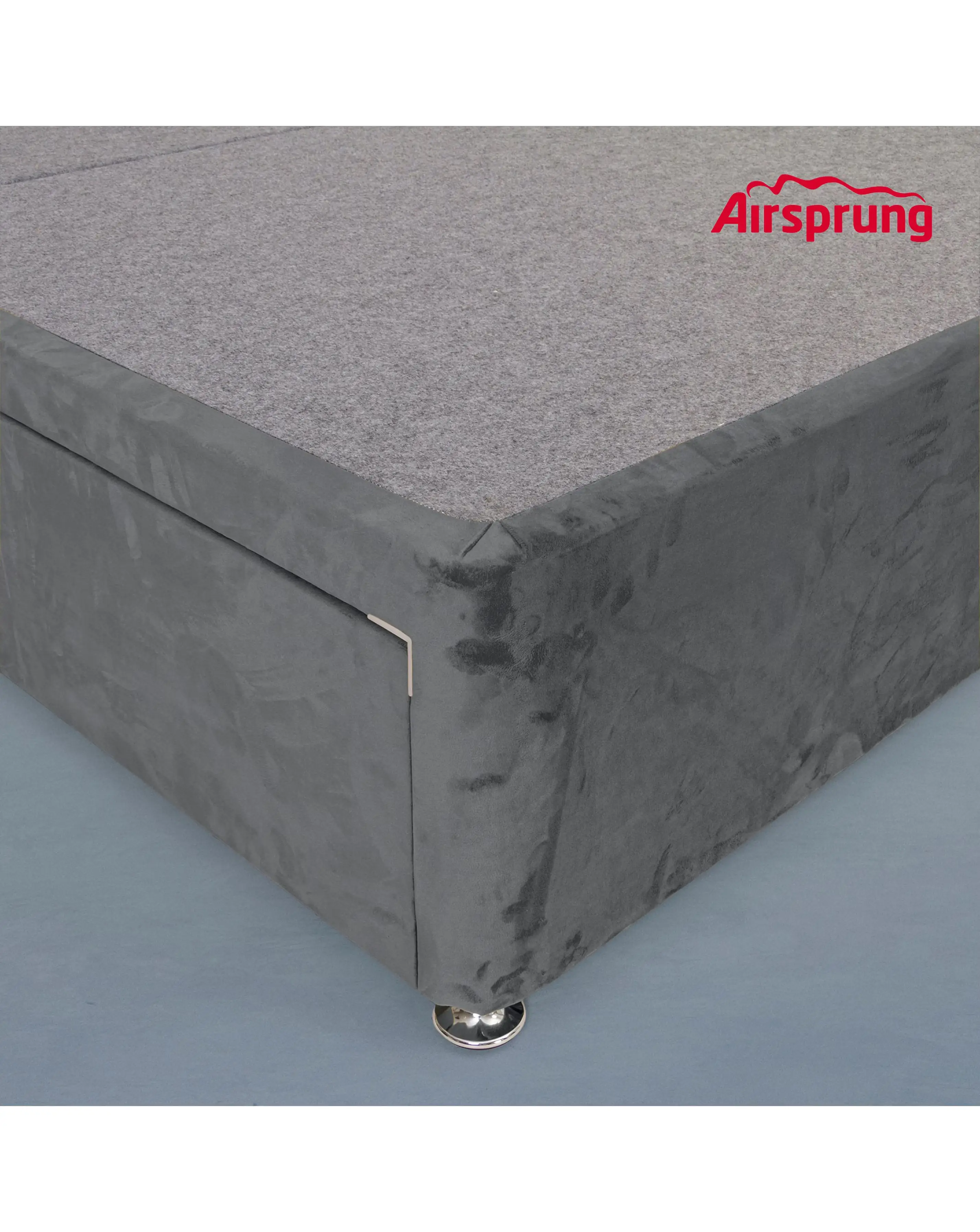 Airsprung Velvet Divan Base with 4 Drawers 8 Airsprung Velvet Divan Base with 4 Drawers