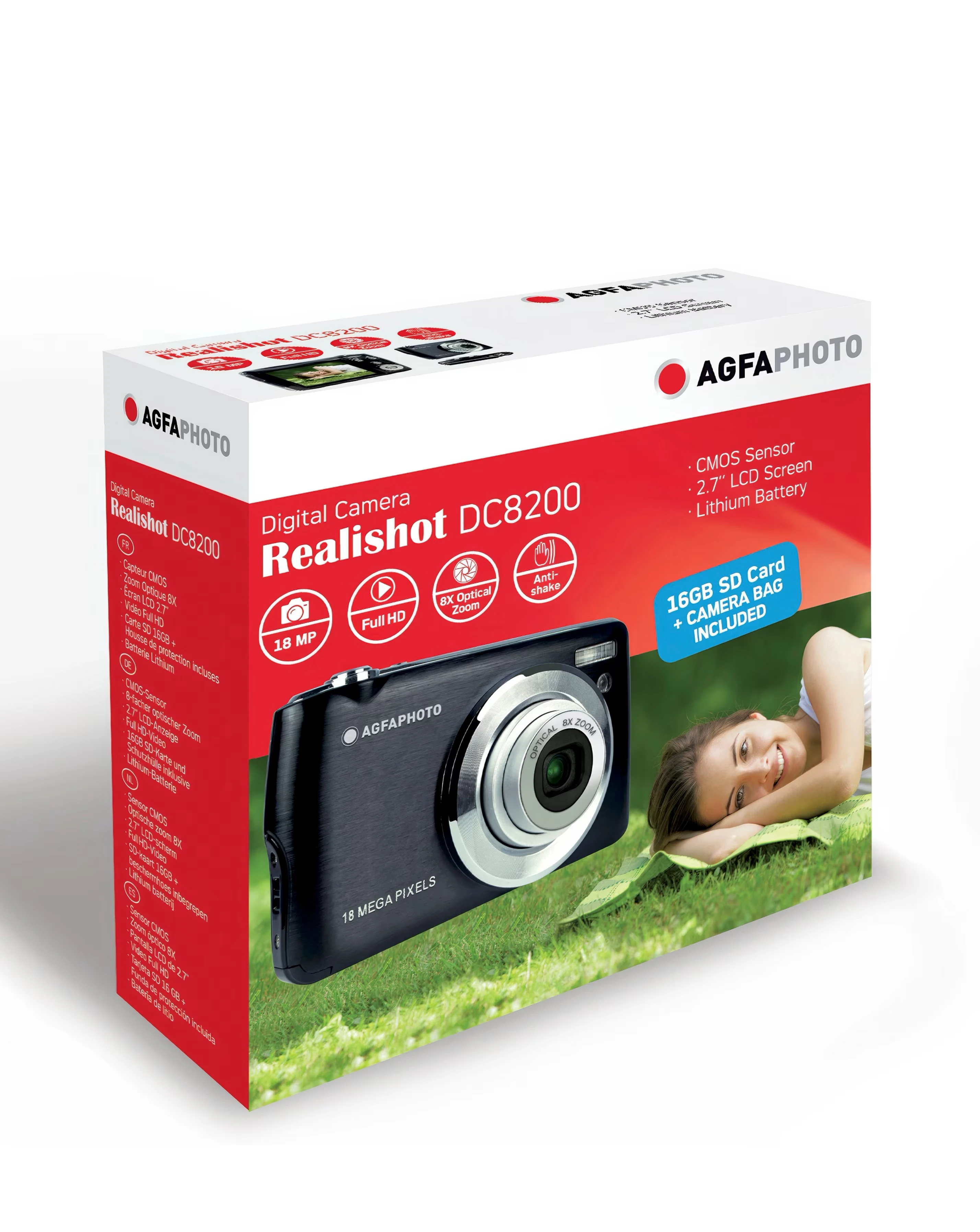 AGFA Photo Realishot DC8200 18MP 8x Zoom Compact Digital Camera - Black 2 AGFA Photo Realishot DC8200 18MP 8x Zoom Compact Digital Camera - Black