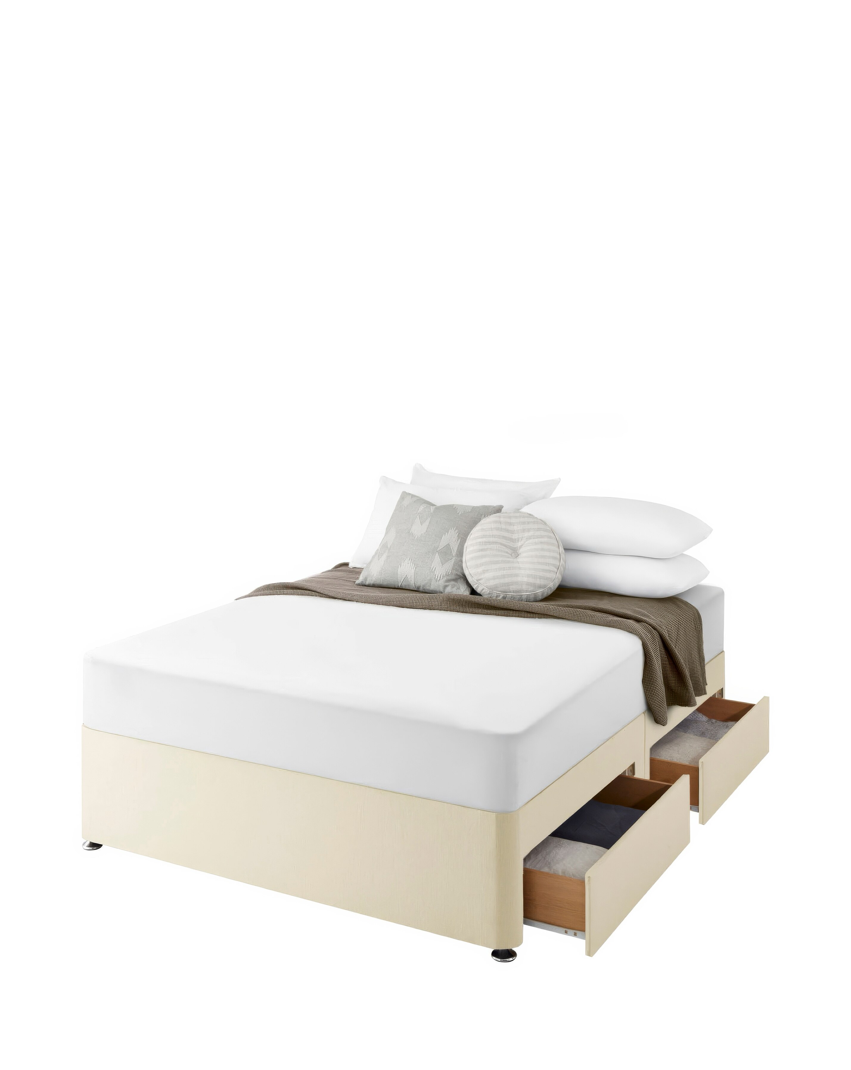 Silentnight Fabric 4 Drawer Divan Base Only 4 Silentnight Fabric 4 Drawer Divan Base Only