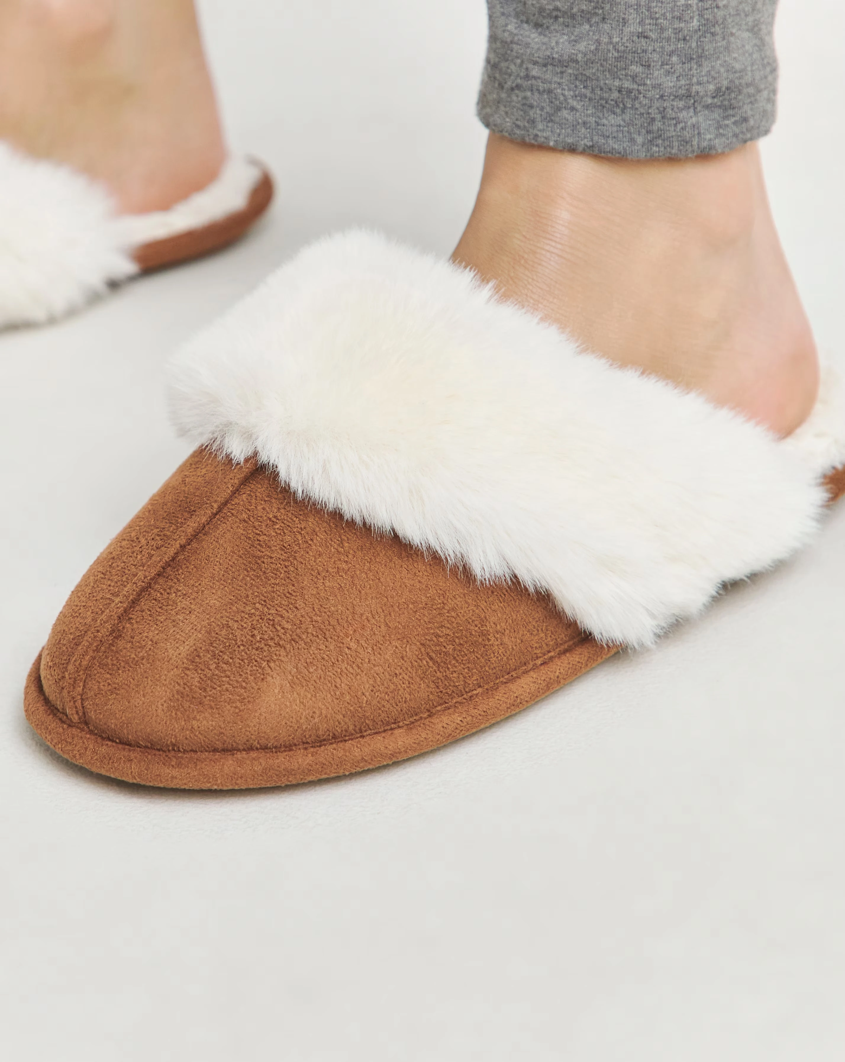 Elyse Faux Fur Mule Slippers - Extra Wide Fit (EEE) 3 Elyse Faux Fur Mule Slippers - Wide Fit (E)