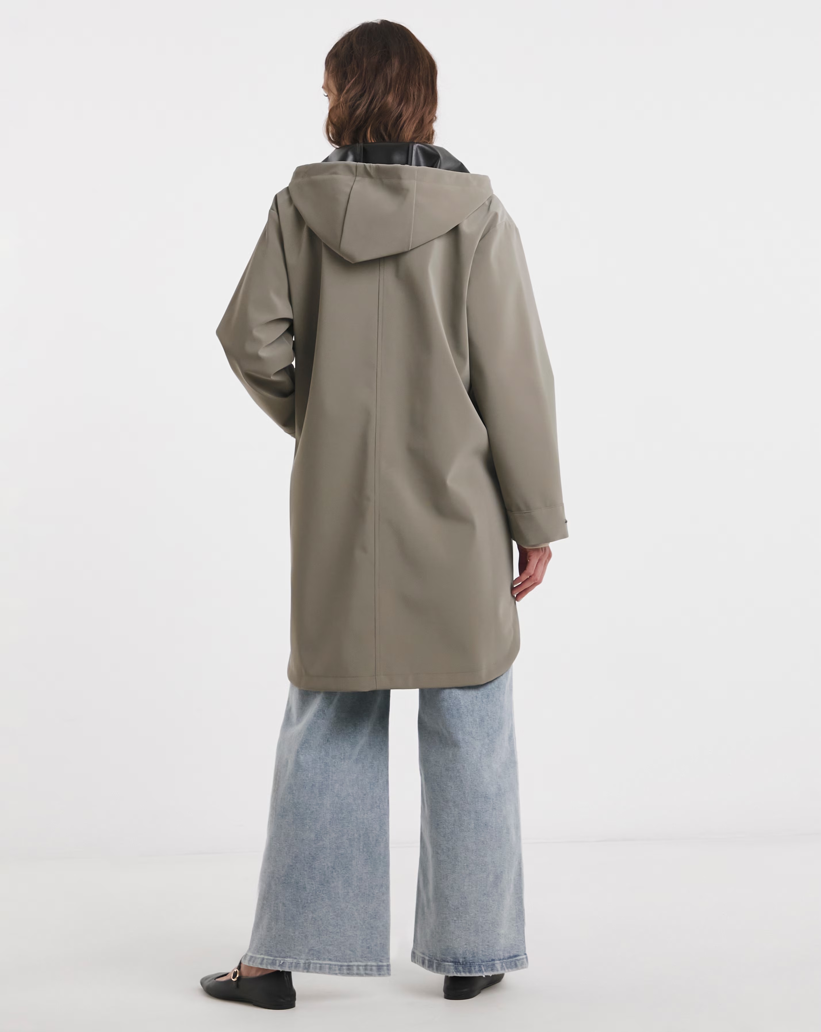 Sage Rubberised Raincoat 3 Sage Rubberised Raincoat