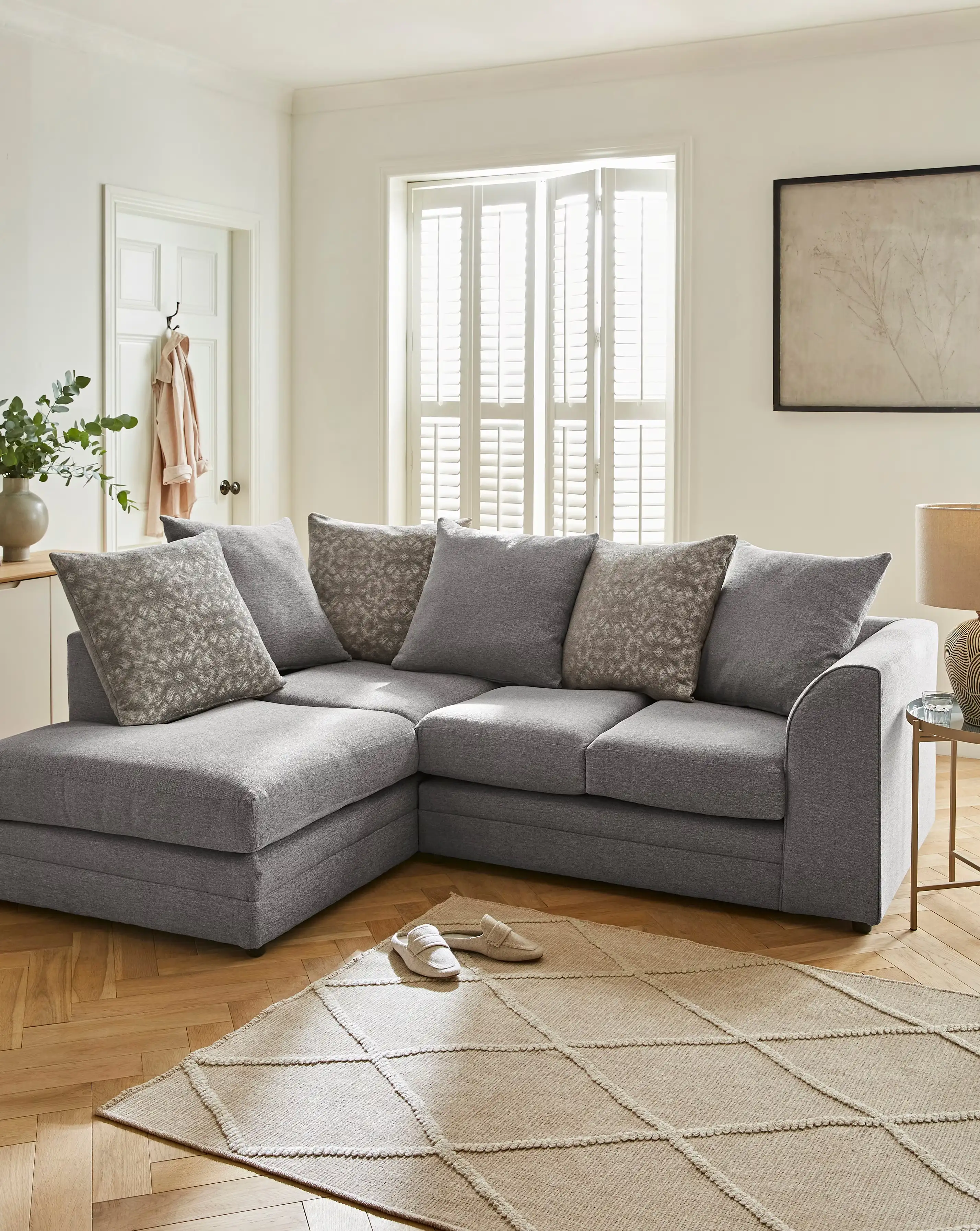 Missy Chenille Left Hand Corner Sofa 1 Missy Chenille Left Hand Corner Sofa