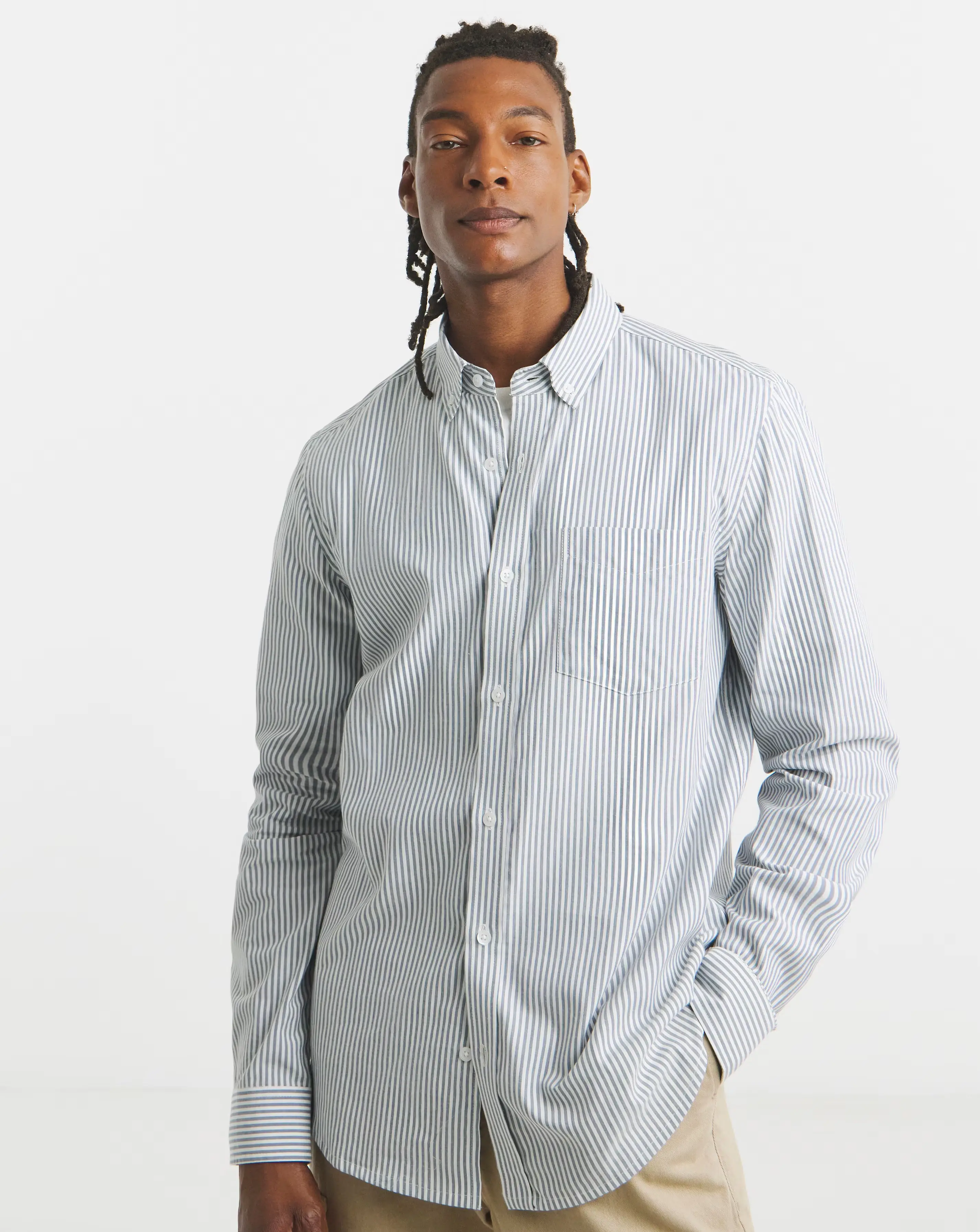 Stripe Oxford Shirt Long 1 Stripe Oxford Shirt Long
