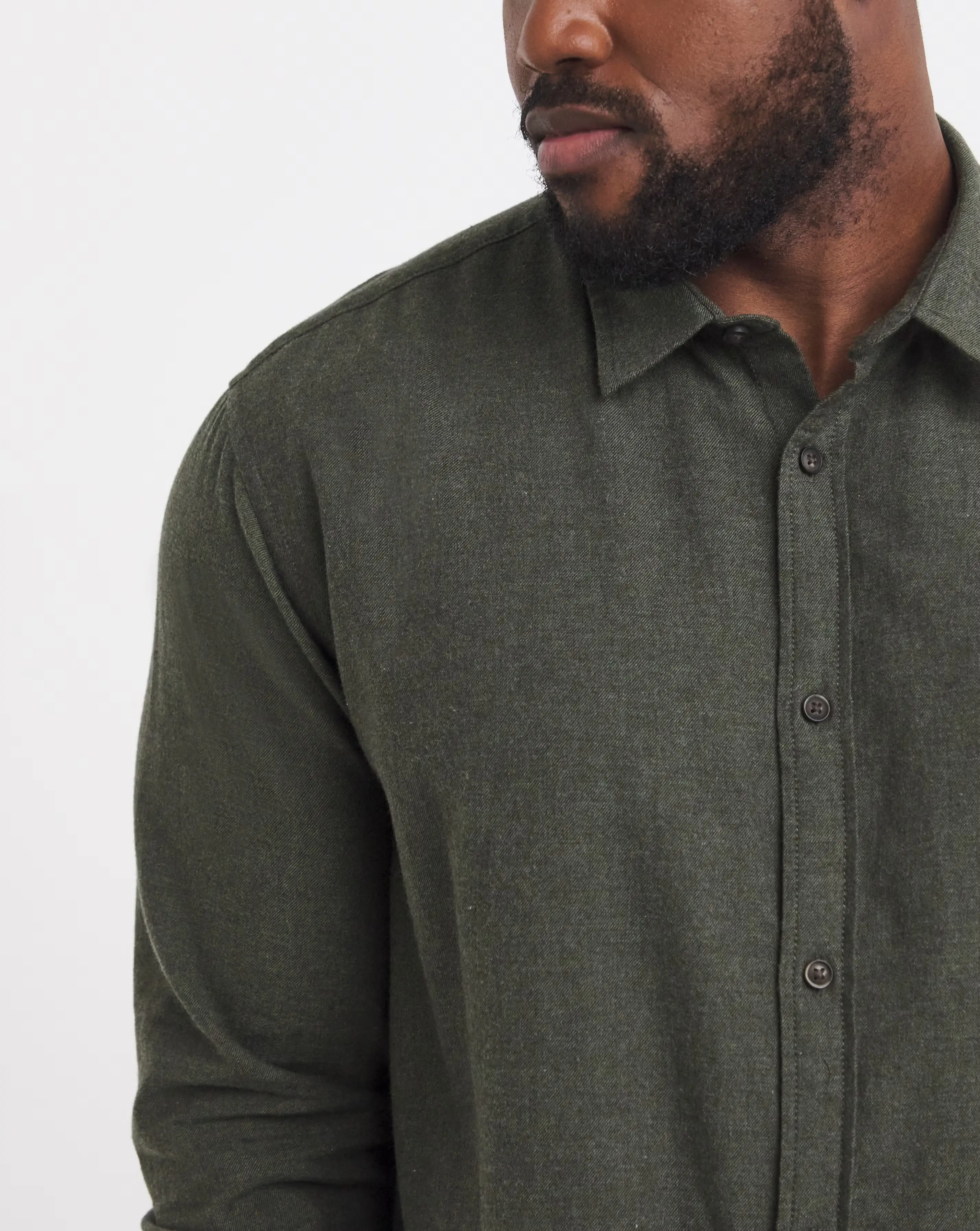 Jack & Jones Classic Melange Shirt - Green 4 Jack & Jones Classic Melange Shirt - Green