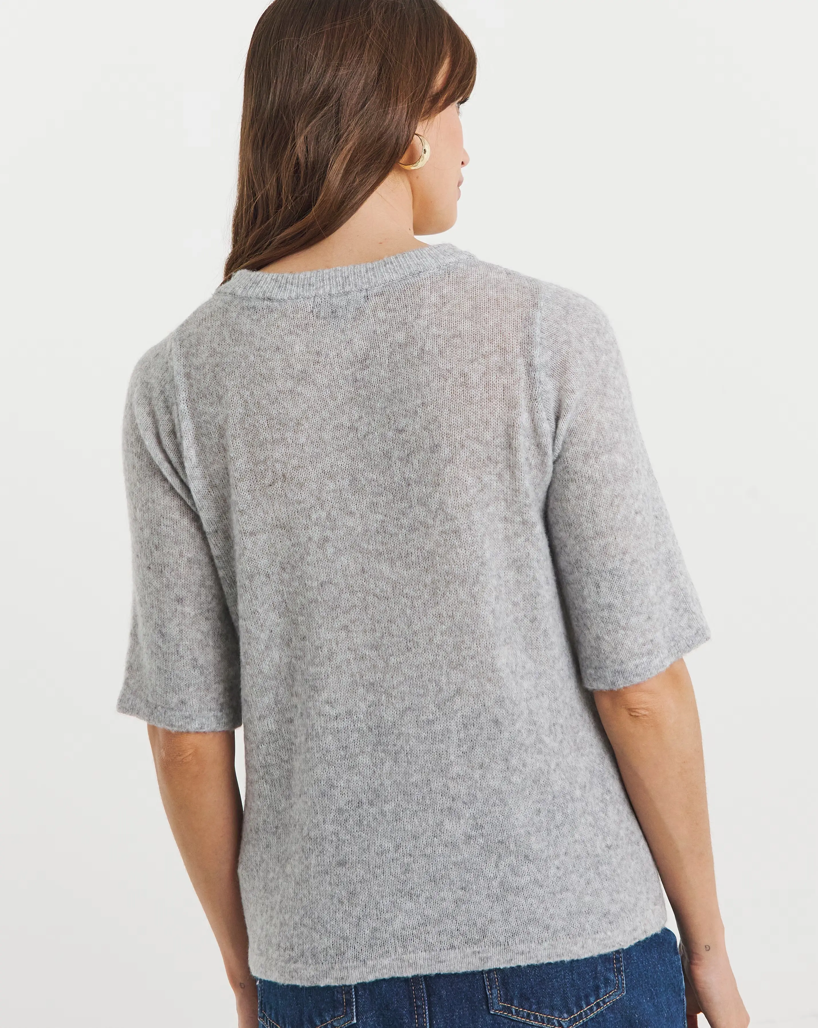 Fine Knit Half Sleeve T-shirt 4 Fine Knit Half Sleeve T-shirt