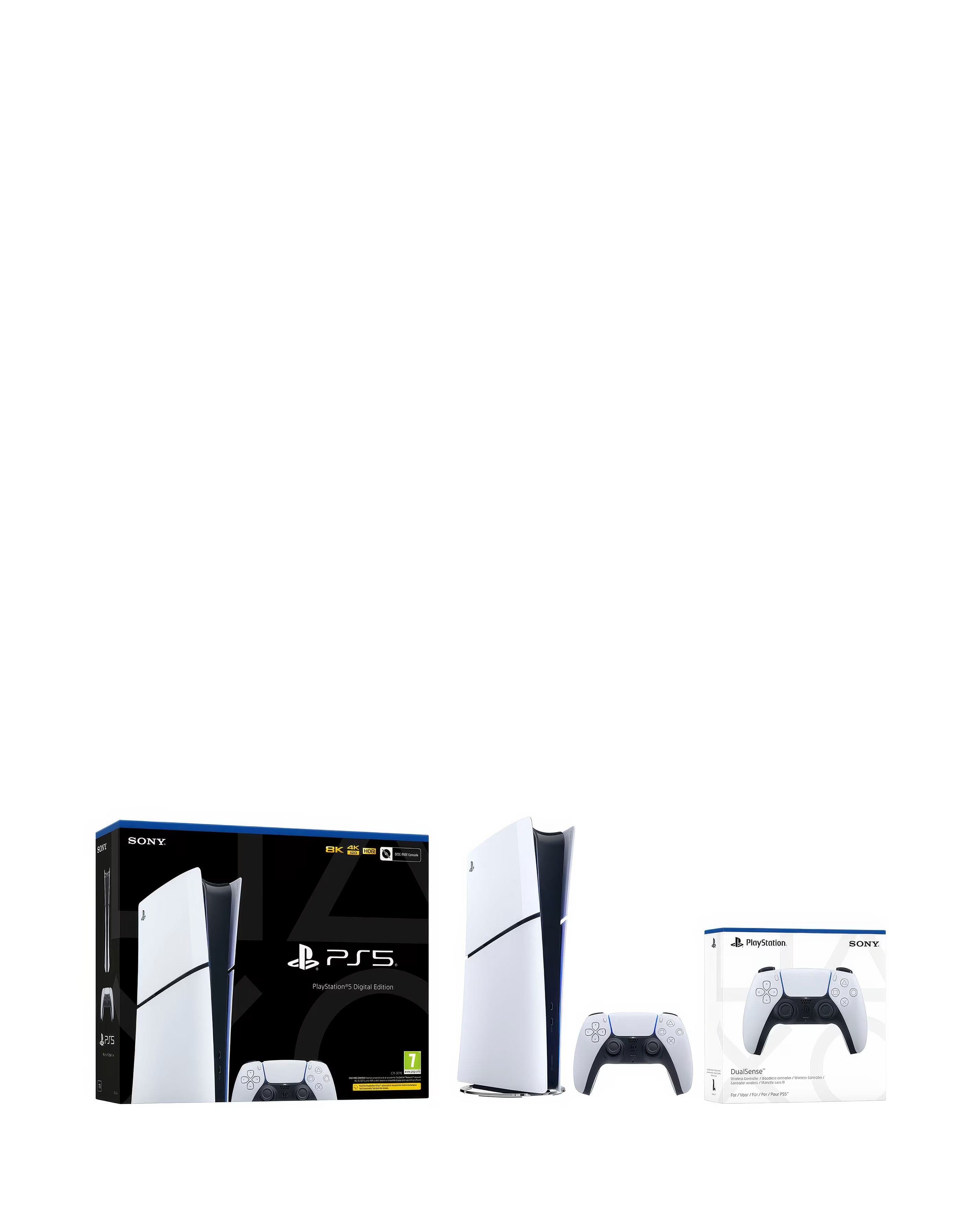 PlayStation 5 Digital & White Dualsense Controller Bundle 1 PlayStation 5 Digital & White Dualsense Controller Bundle