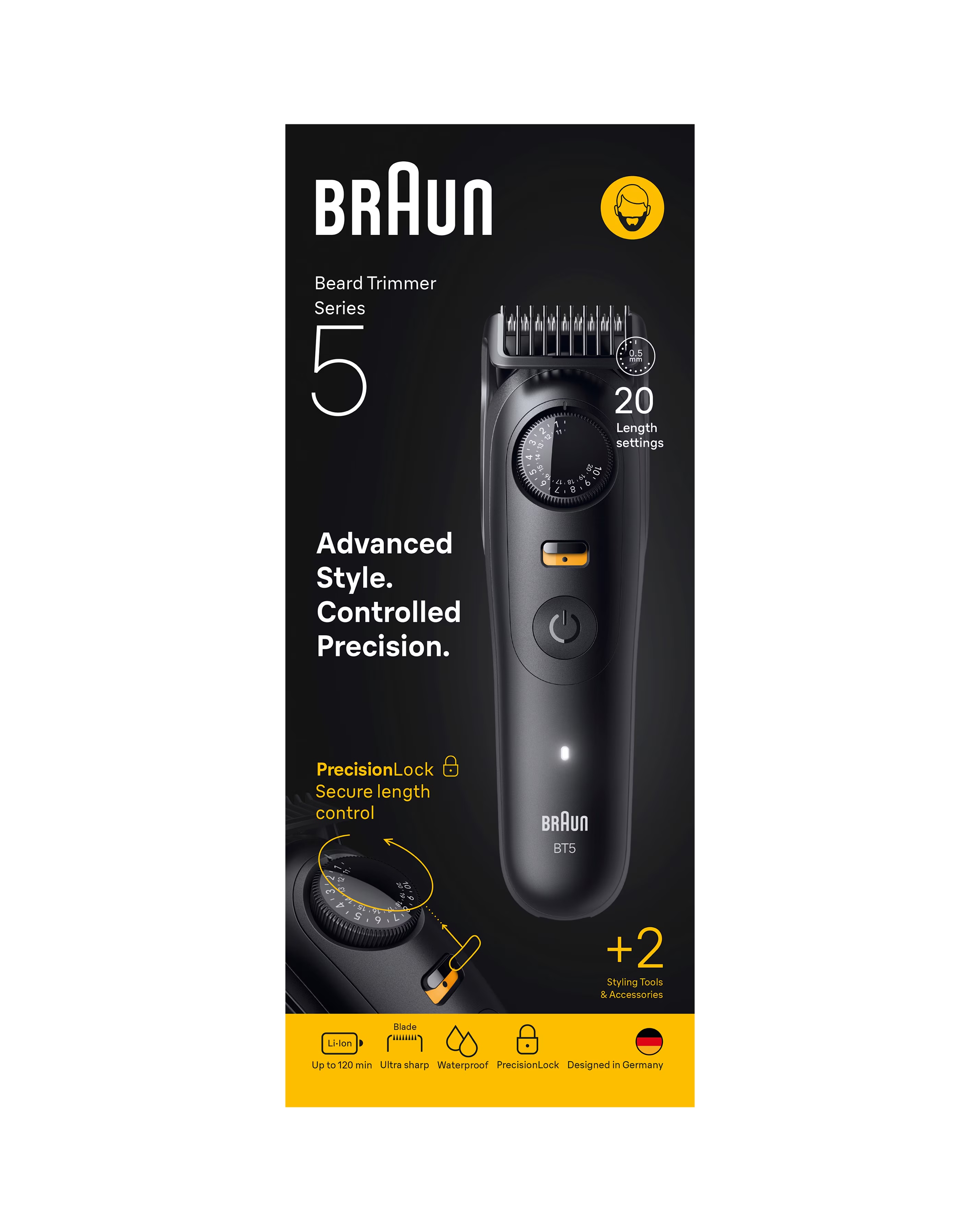 Braun - Beard Trimmer Series 5, +2 Styling Tools 4 Braun - Beard Trimmer Series 5, +2 Styling Tools