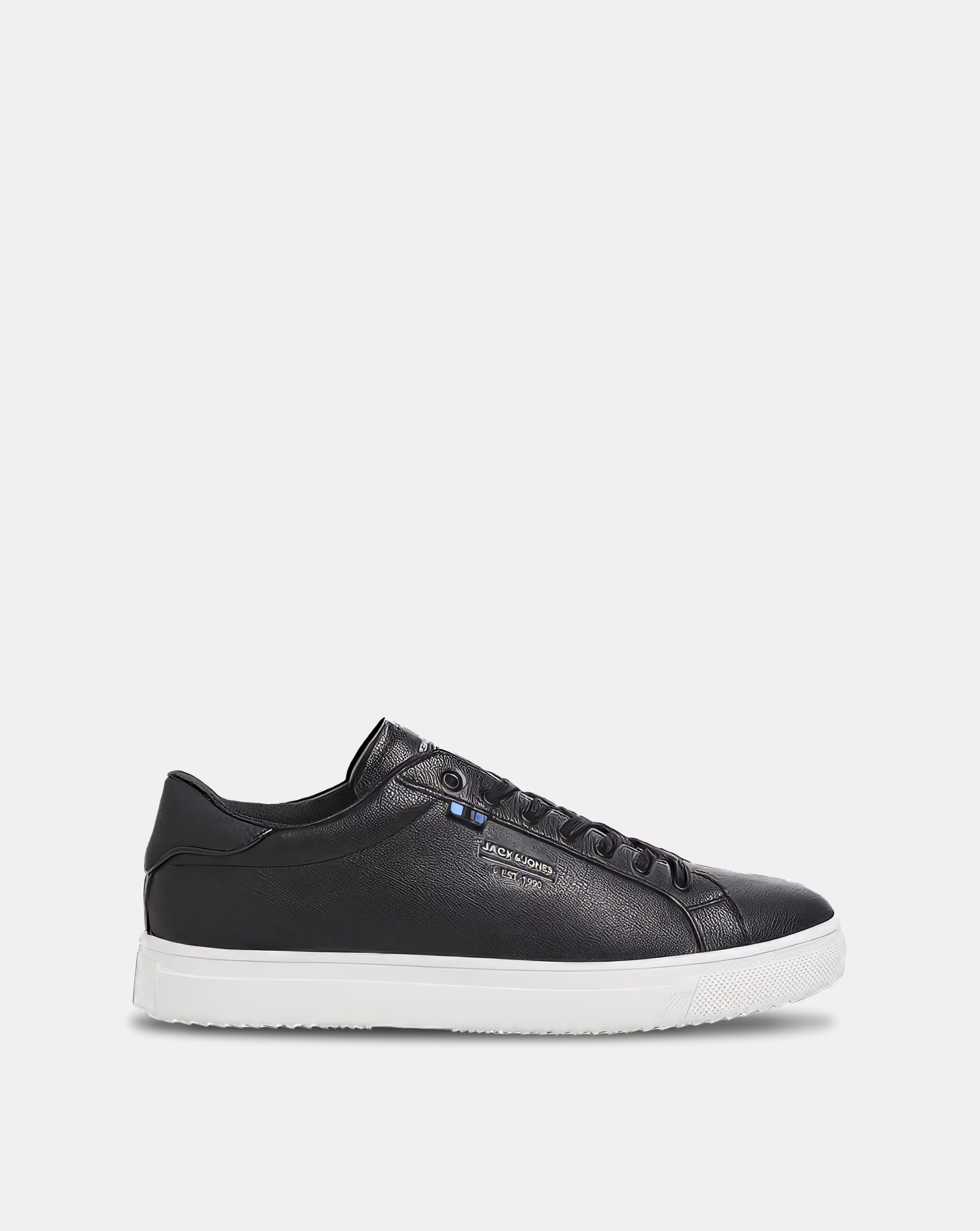 Jack & Jones Bale PU Trainer - Black 1 Jack & Jones Bale PU Trainer - Black