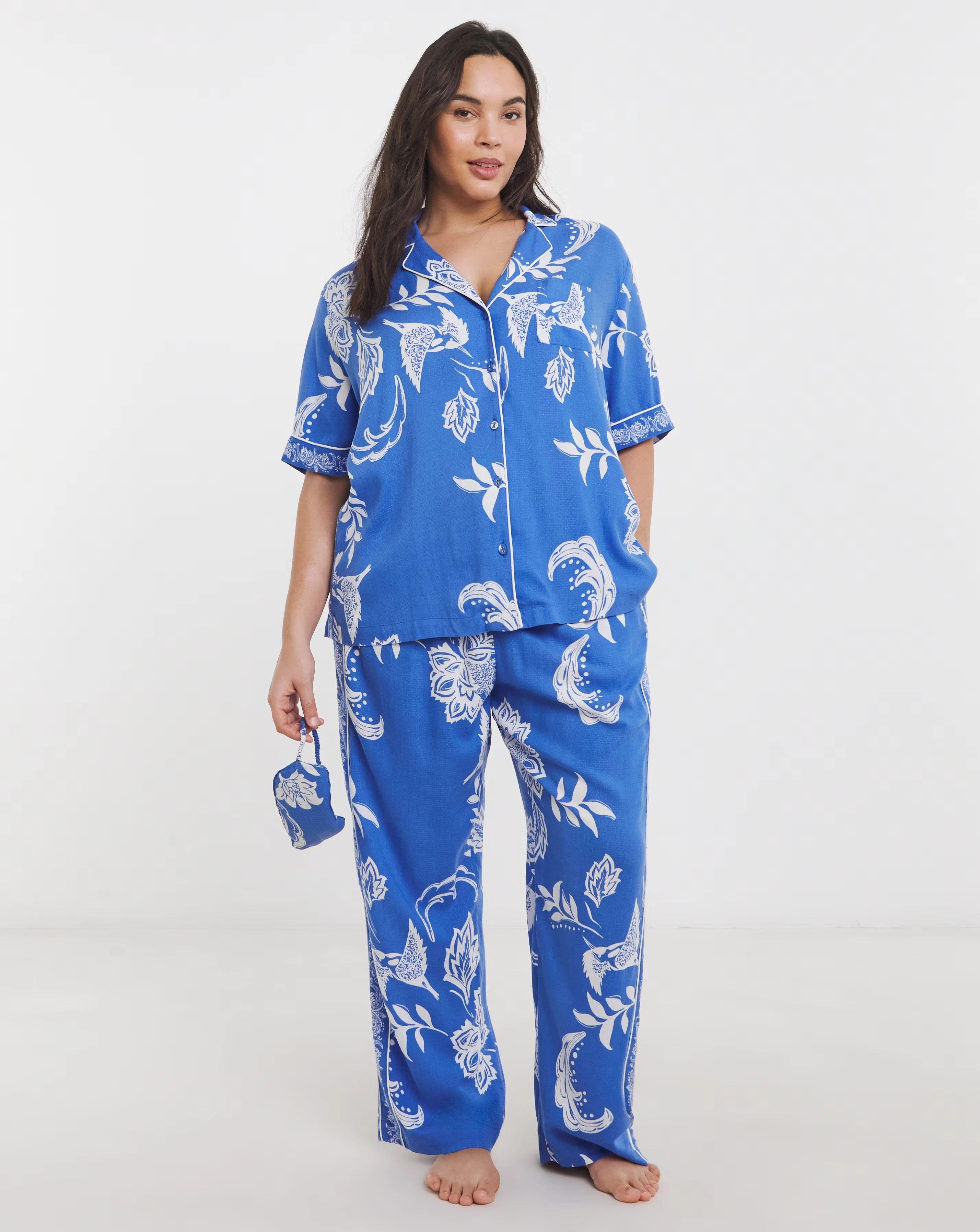 Figleaves Border Print Pyjama Set 2 Figleaves Border Print Pyjama Set