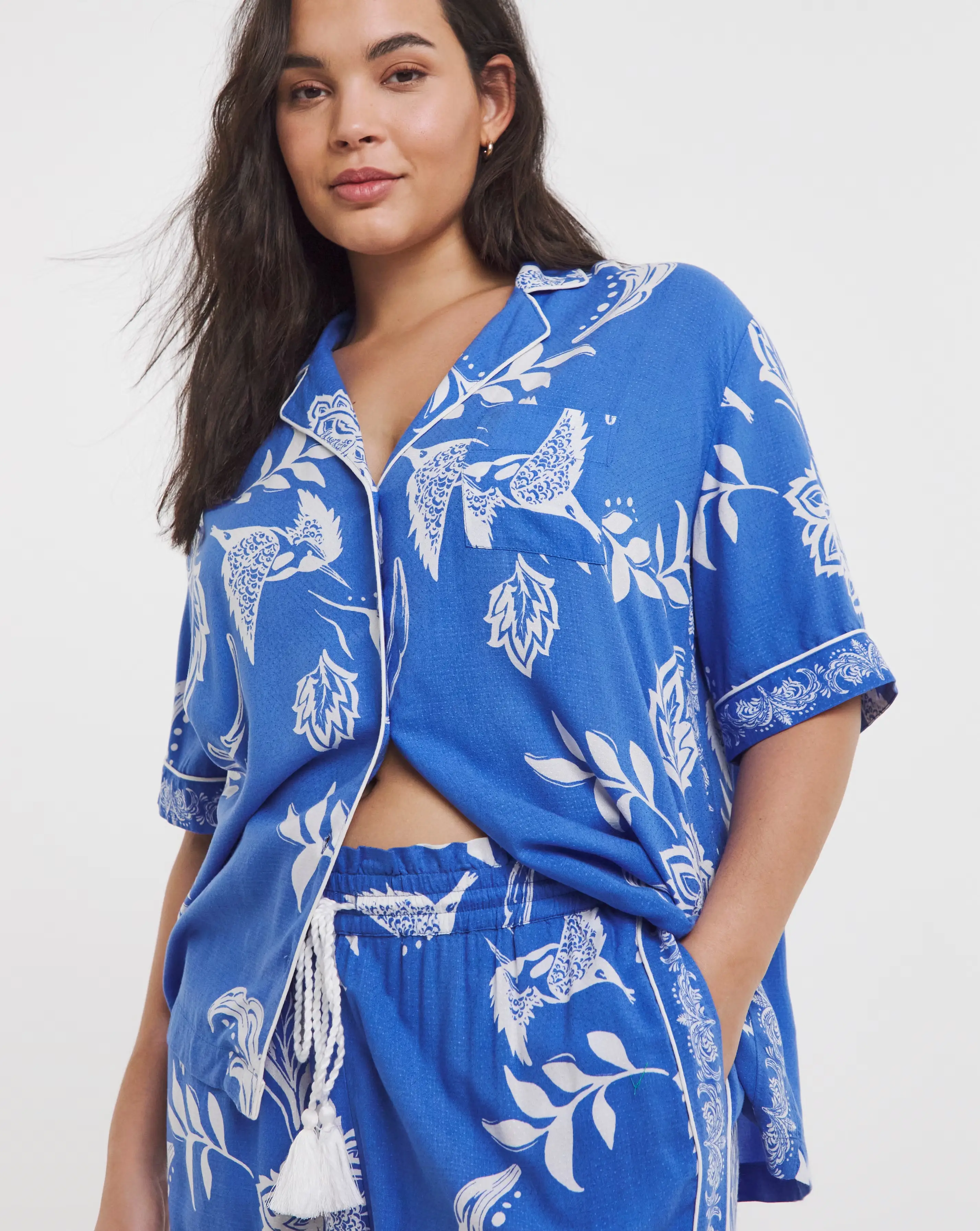 Figleaves Border Print Pyjama Set 3 Figleaves Border Print Pyjama Set