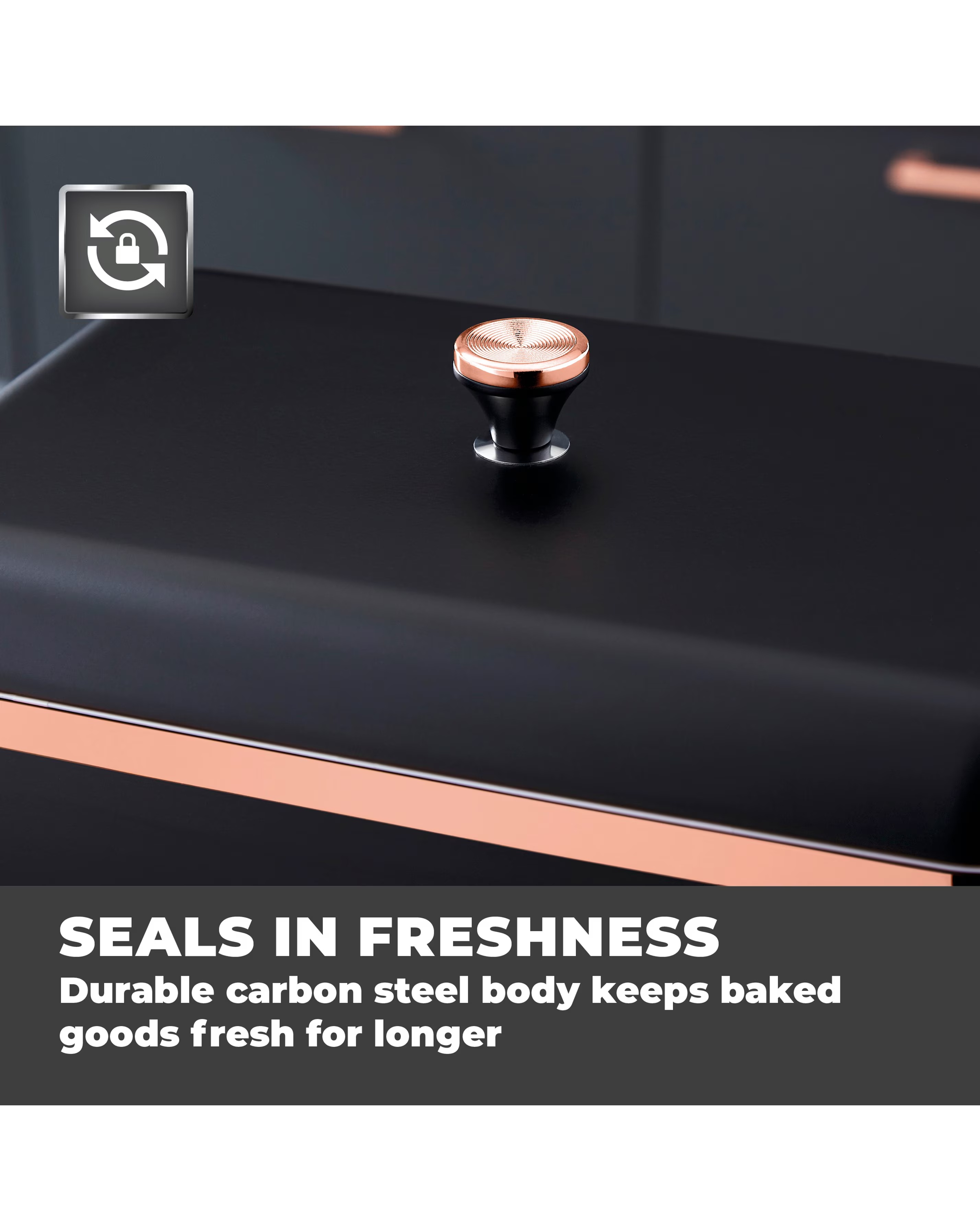 Tower Cavaletto Bread Bin Black 3 Tower Cavaletto Bread Bin Black