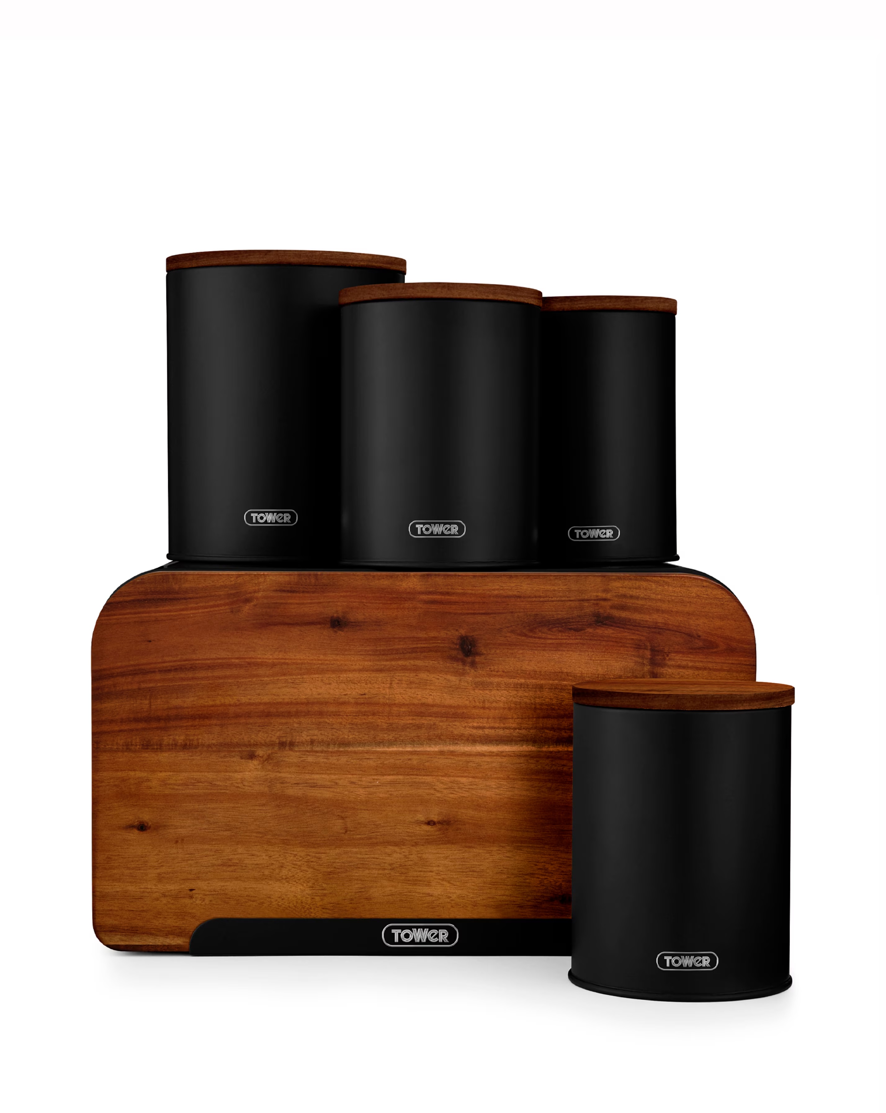 Tower Scandi 5 Piece Storage Set Black 1 Tower Scandi 5 Piece Storage Set Black
