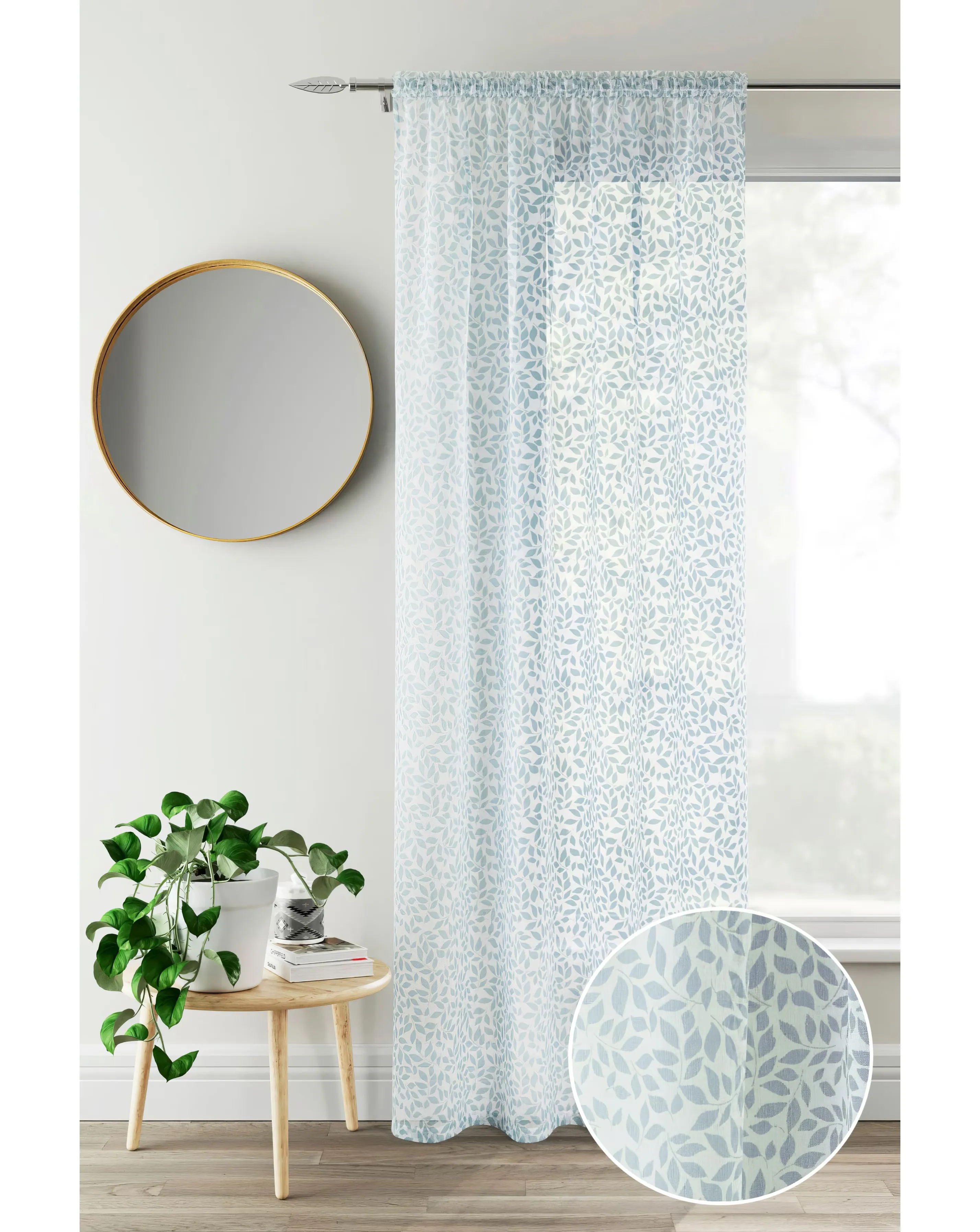 Willow Leaf Print Voile 3 Willow Leaf Print Voile