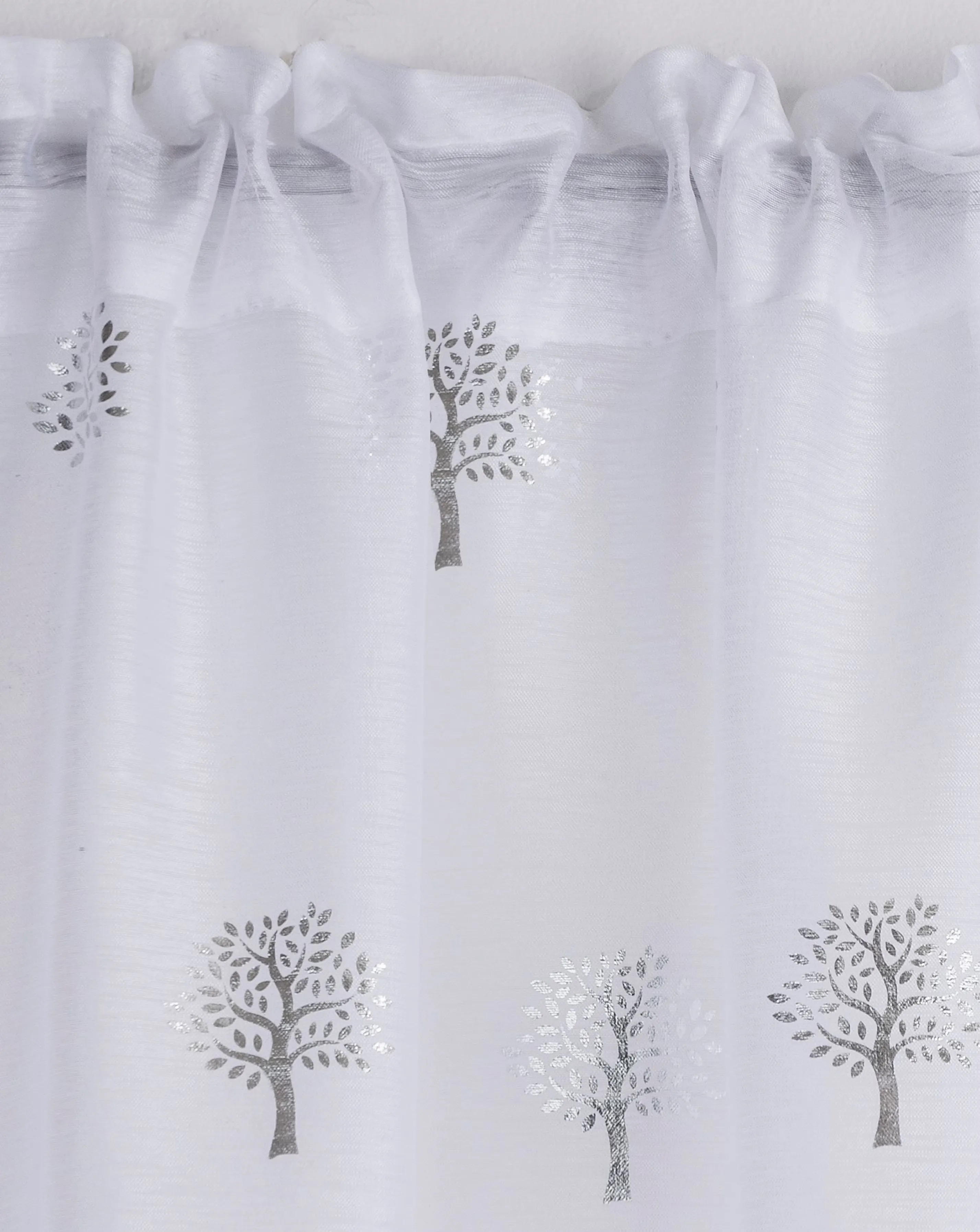 Birch Tree Foil Print Voile 1 Birch Tree Foil Print Voile