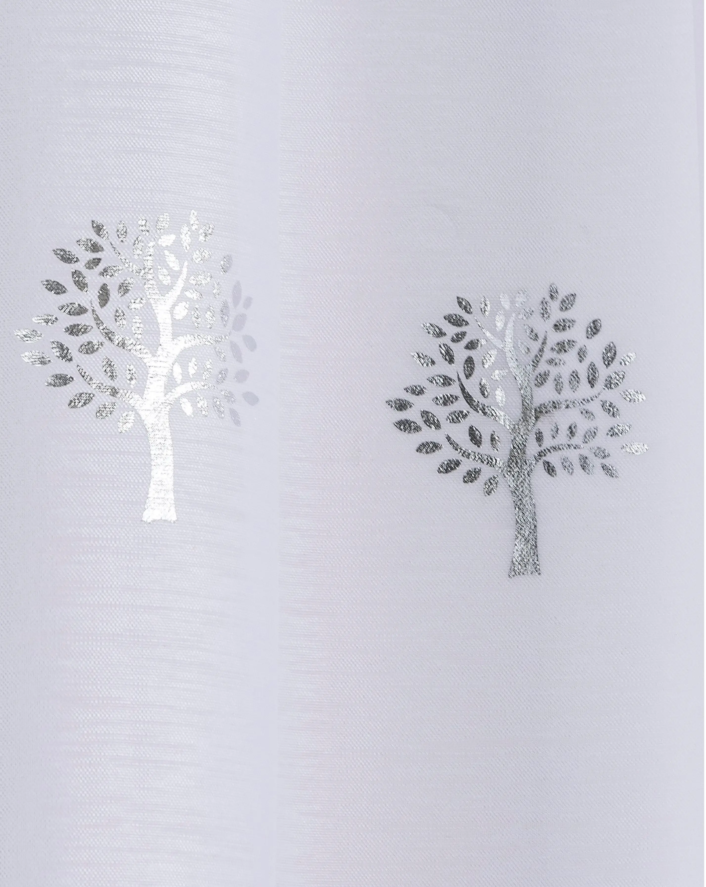 Birch Tree Foil Print Voile 2 Birch Tree Foil Print Voile