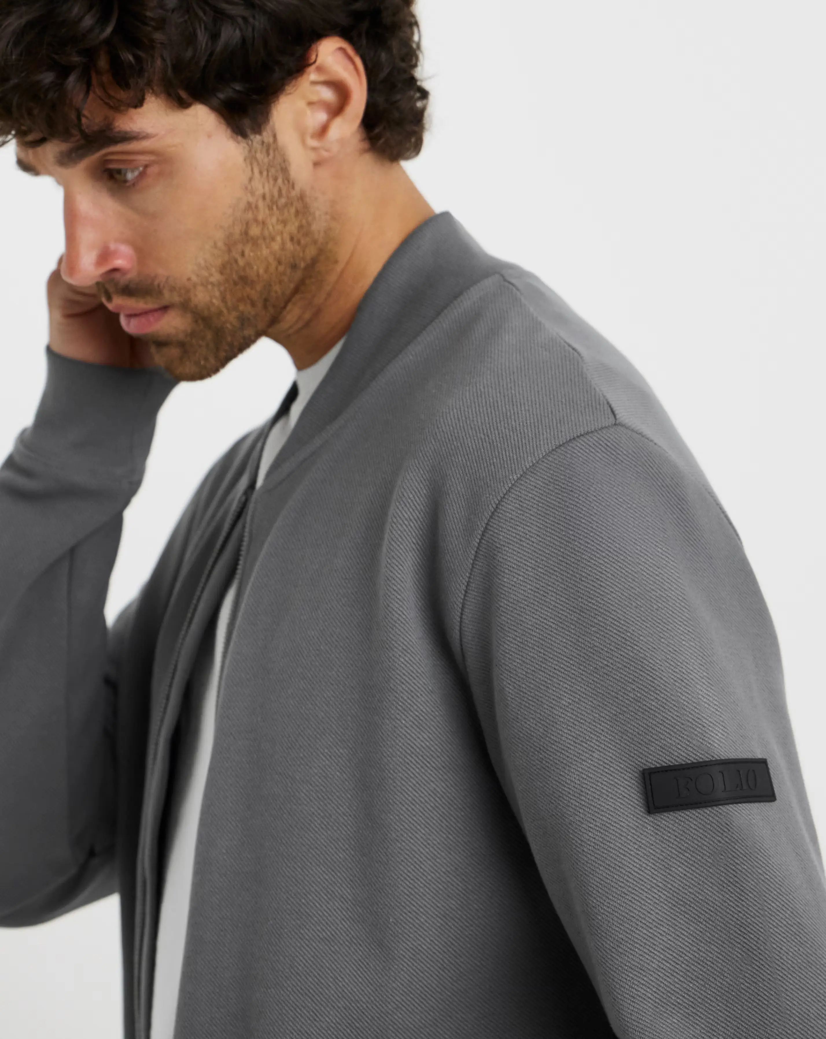 Folio Twill Bomber-Grey 3 Folio Twill Bomber-Grey