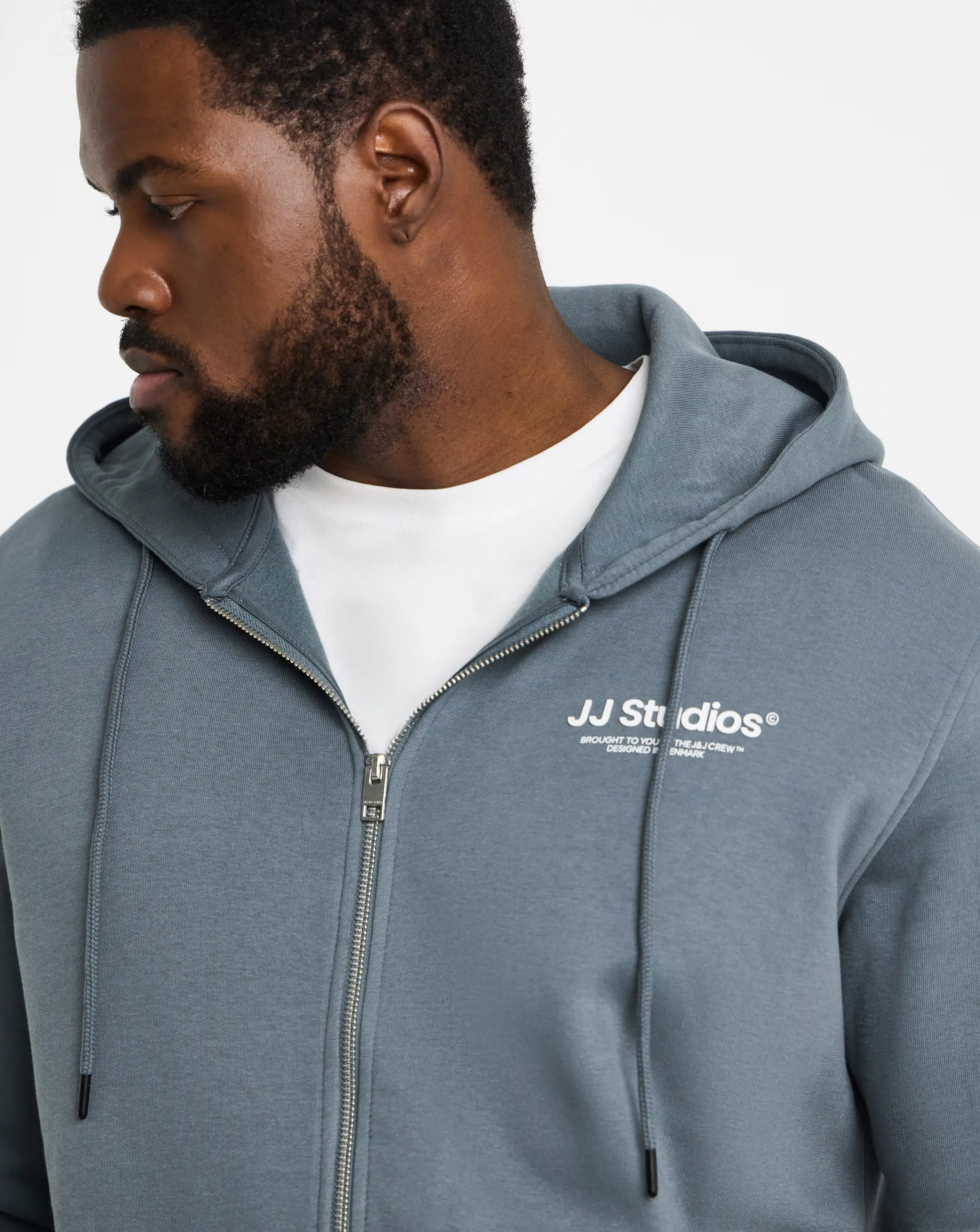 Jack & Jones Soho Full Zip Hoodie - Blue 3 Jack & Jones Soho Full Zip Hoodie - Blue