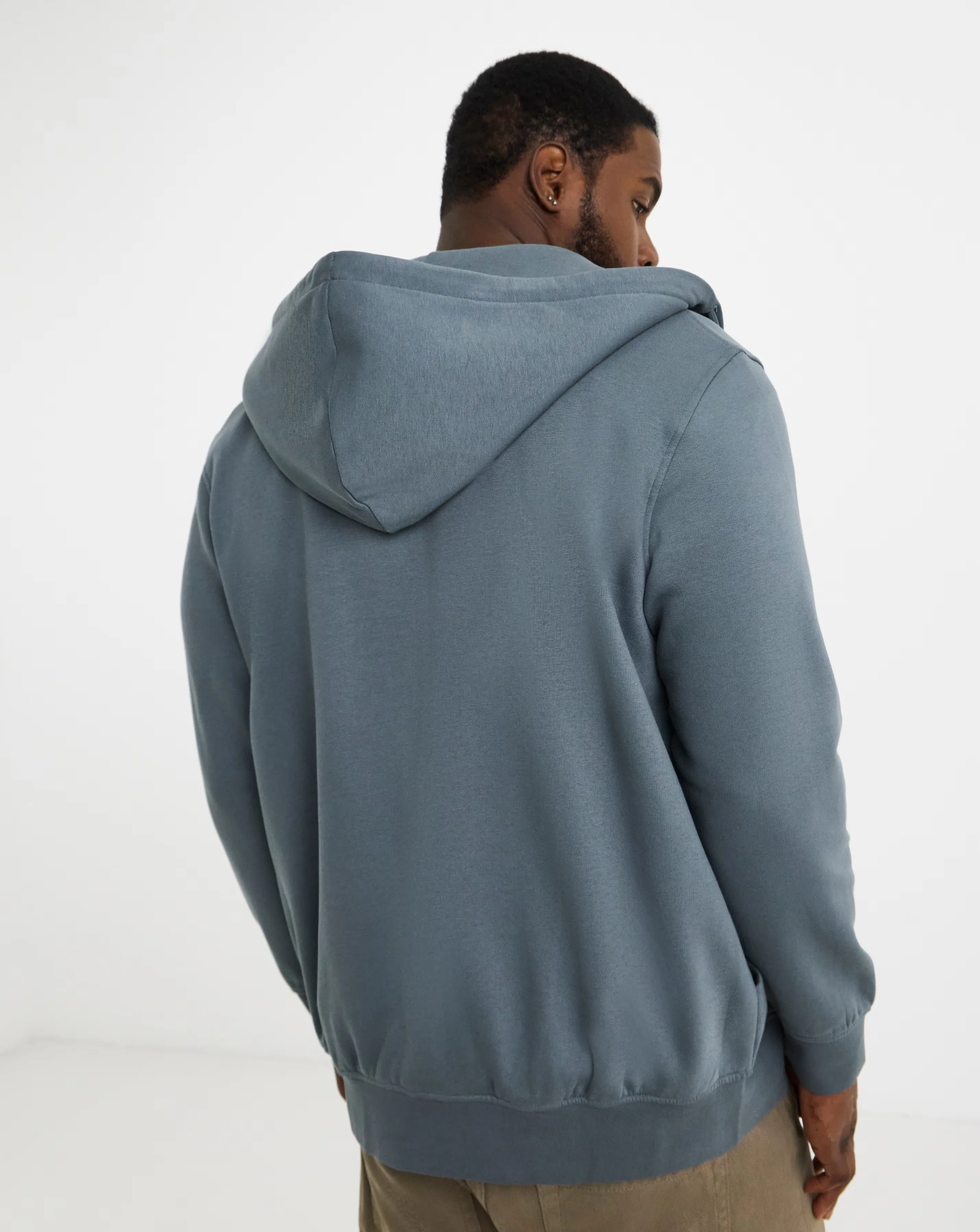 Jack & Jones Soho Full Zip Hoodie - Blue 4 Jack & Jones Soho Full Zip Hoodie - Blue
