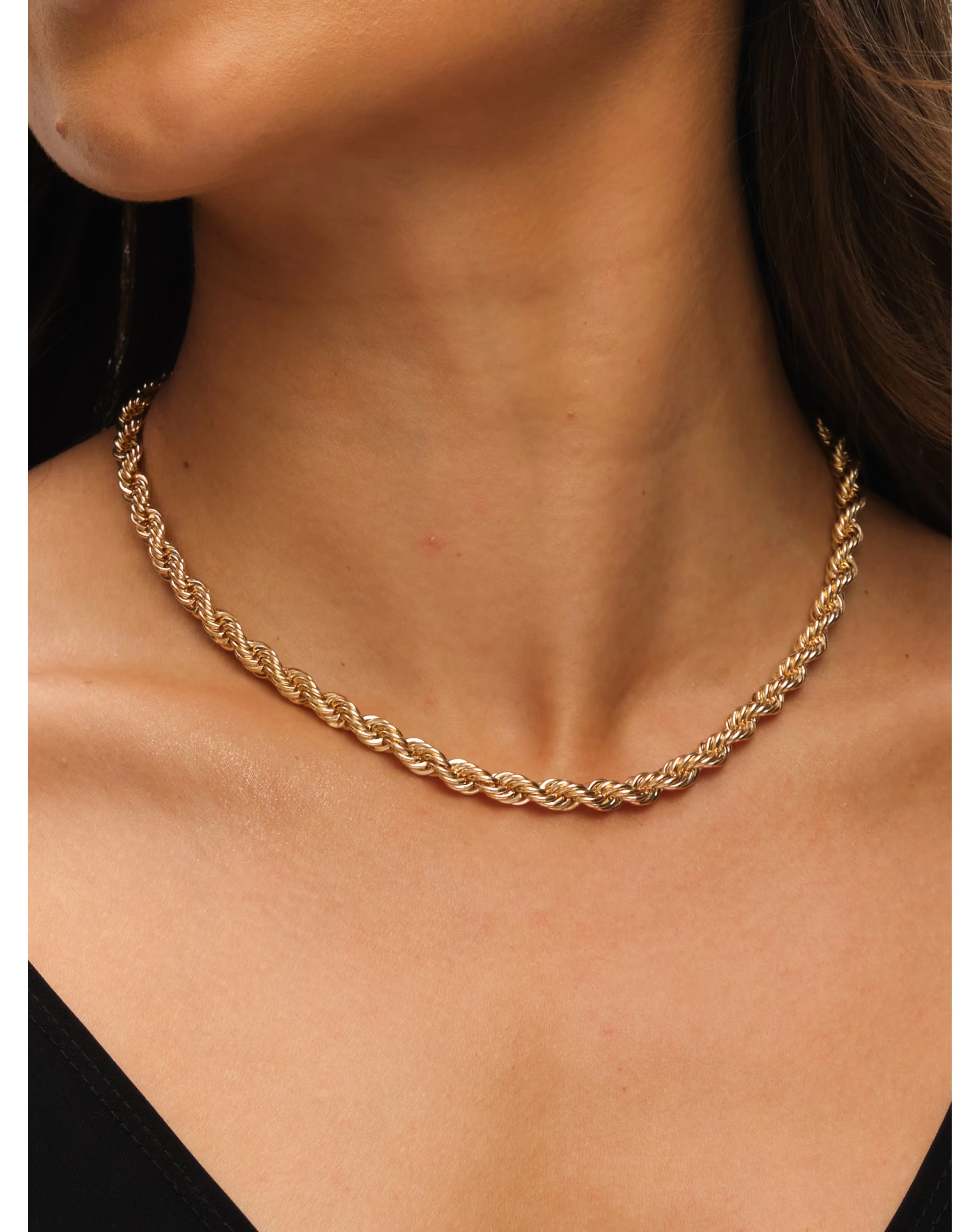 Mood Gold Twisted Rope Necklace & Bracelet Set 3 Mood Gold Twisted Rope Necklace & Bracelet Set