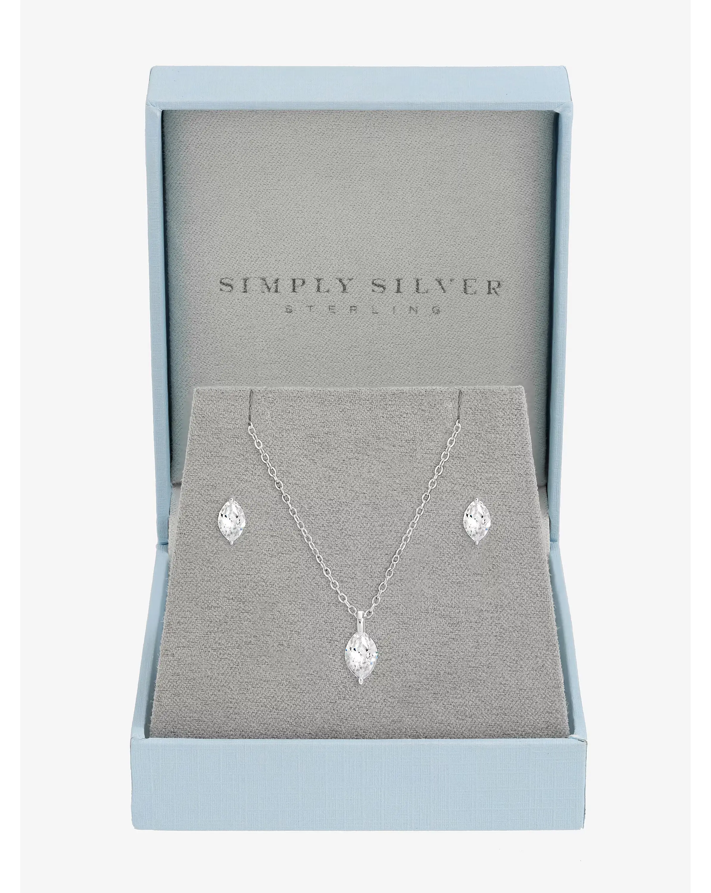 Sterling Silver 925 CZ Marquise Set 1 Sterling Silver 925 CZ Marquise Set
