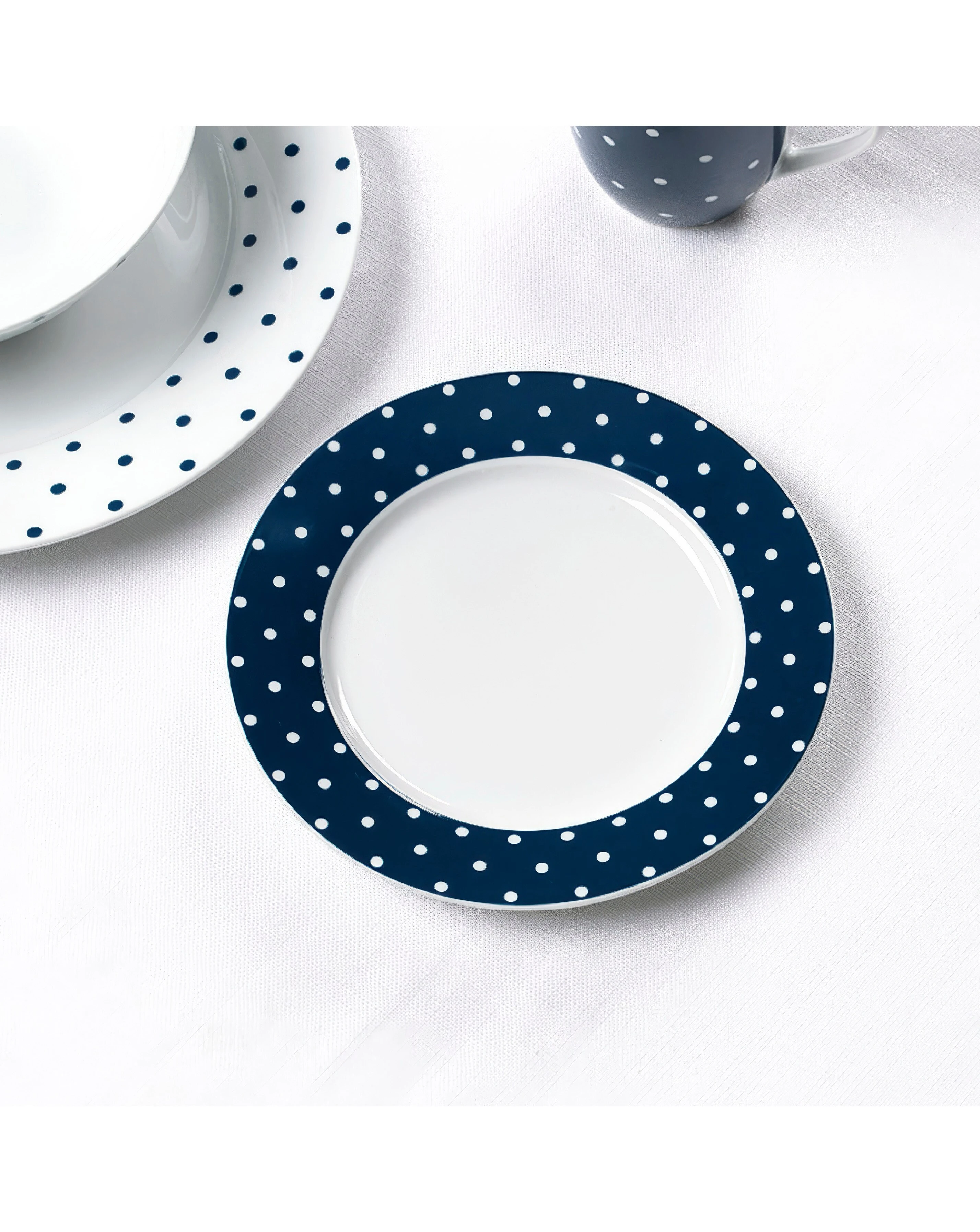 Waterside Blue Spot 24 Piece Dinner Set 2 Waterside Blue Spot 24 Piece Dinner Set