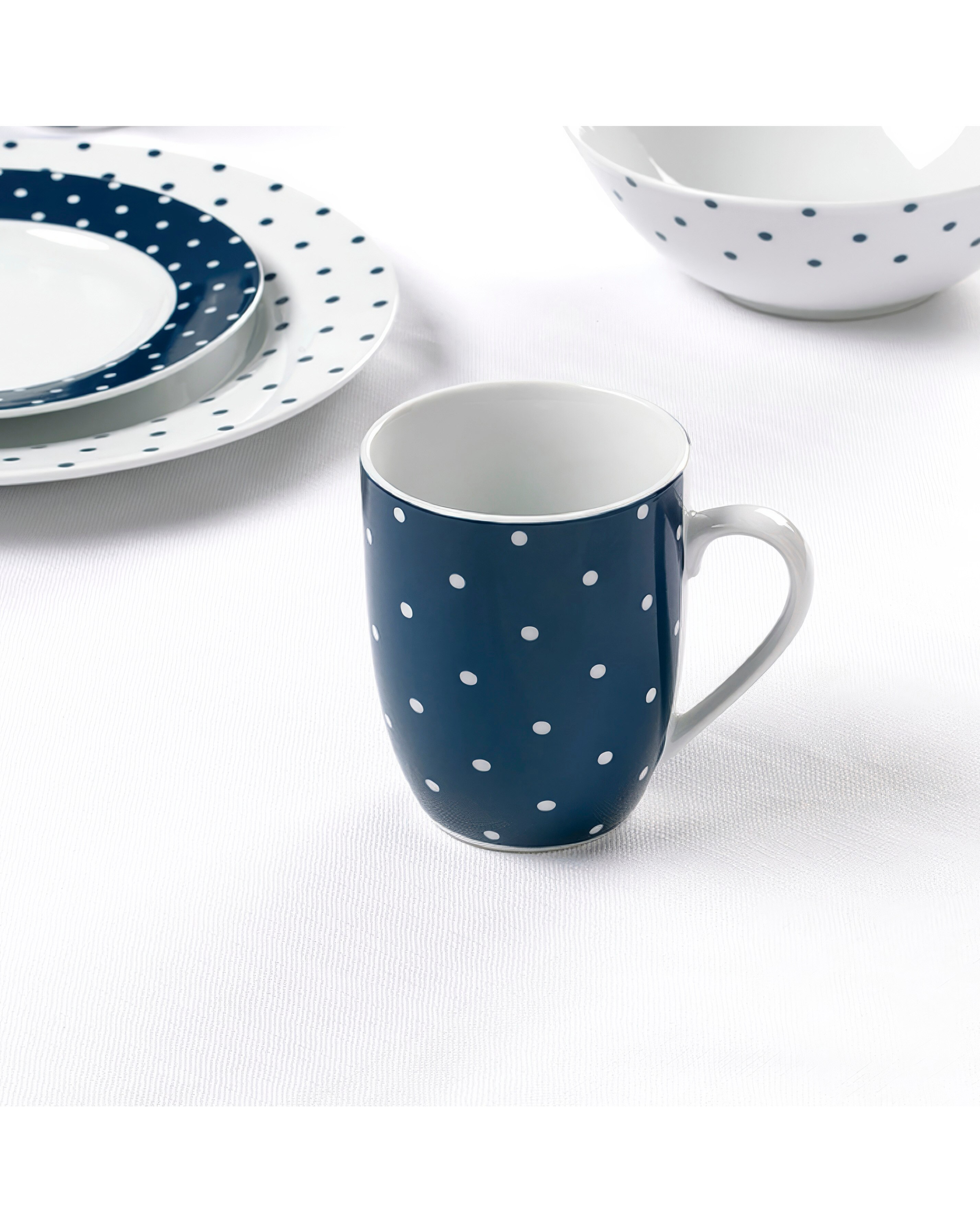 Waterside Blue Spot 24 Piece Dinner Set 4 Waterside Blue Spot 24 Piece Dinner Set