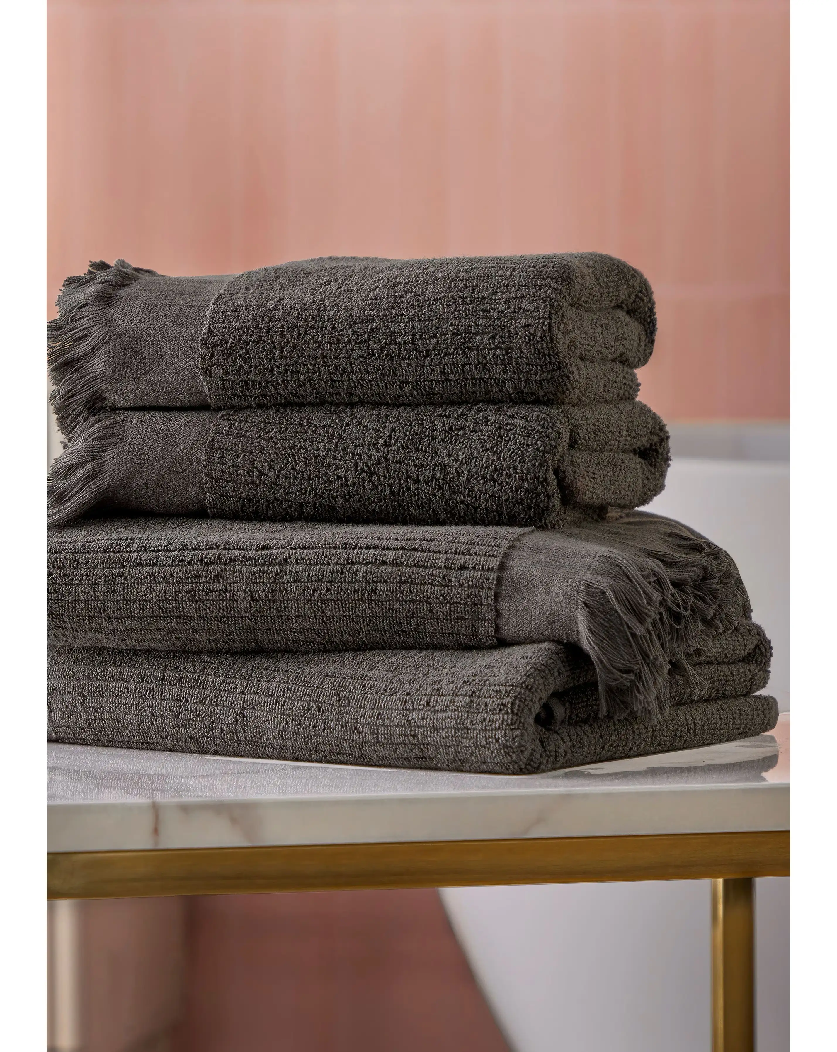 Cosmo Textured Cotton 4 Piece Towel Bale 1 Cosmo Textured Cotton 4 Piece Towel Bale