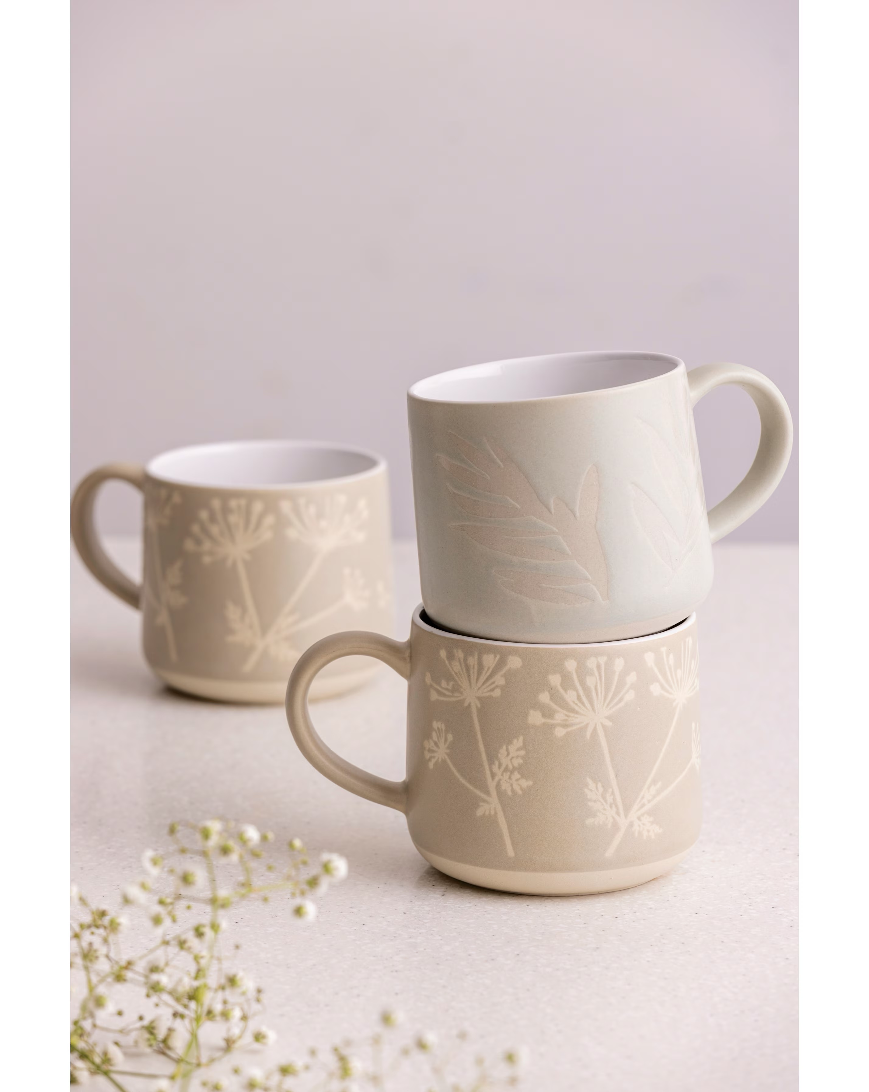 Mason Cash Set of 2 Botanical Leaf Mugs 1 Mason Cash Set of 2 Botanical Leaf Mugs