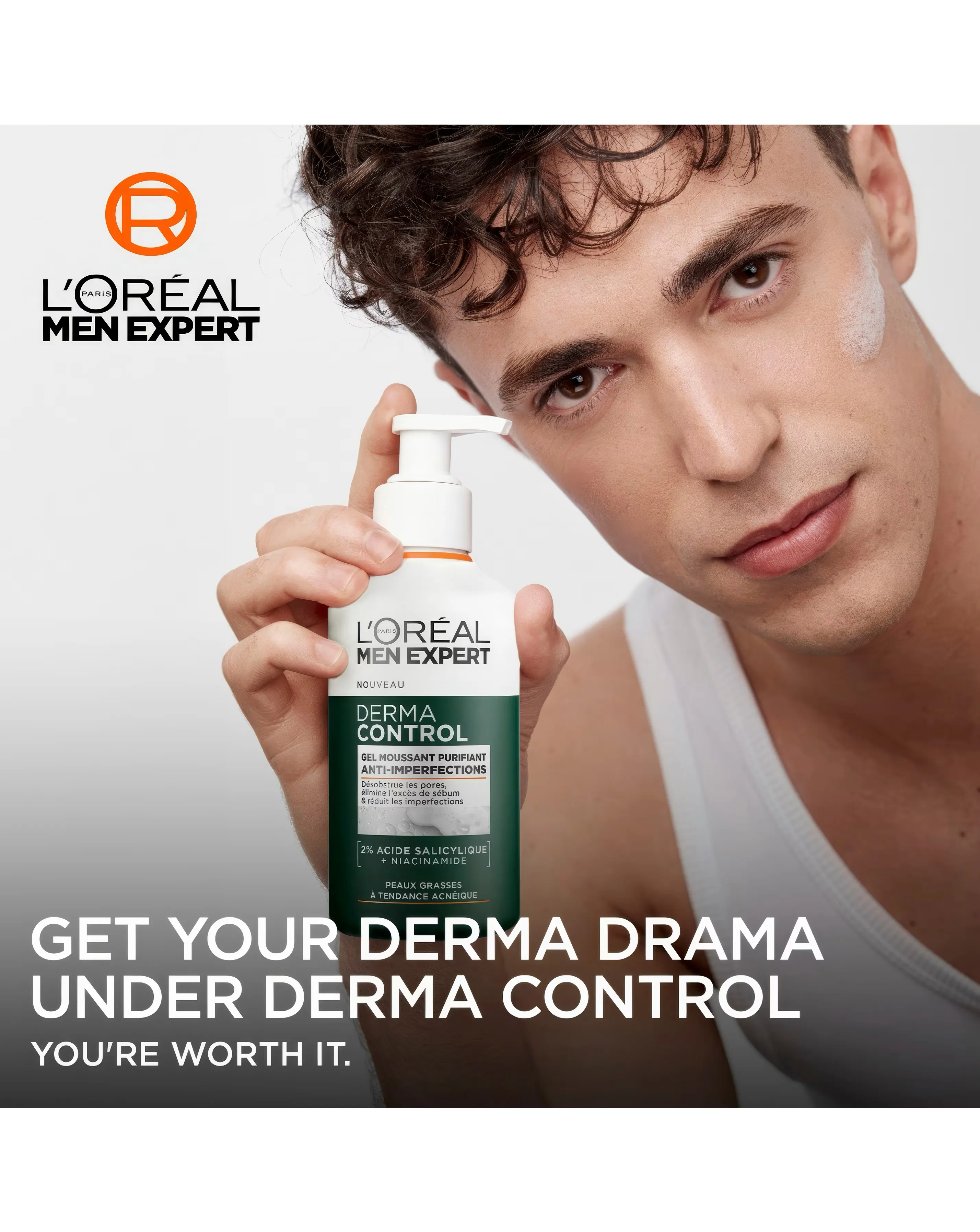 L'Oreal Men Expert Derma Control Purifying Cleansing Gel 5 L'Oreal Men Expert Derma Control Purifying Cleansing Gel